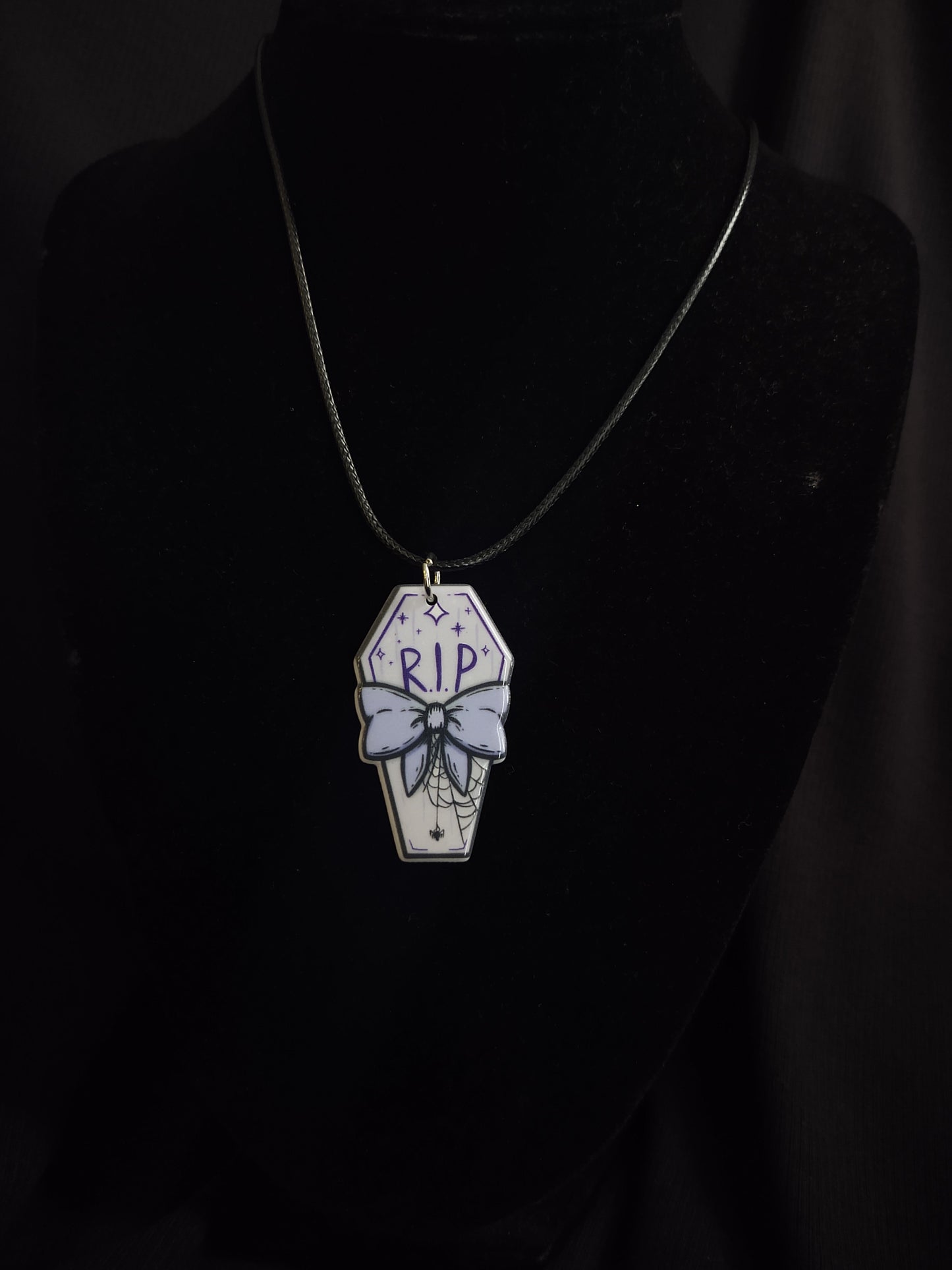 Pastel Purple Coffin Necklace