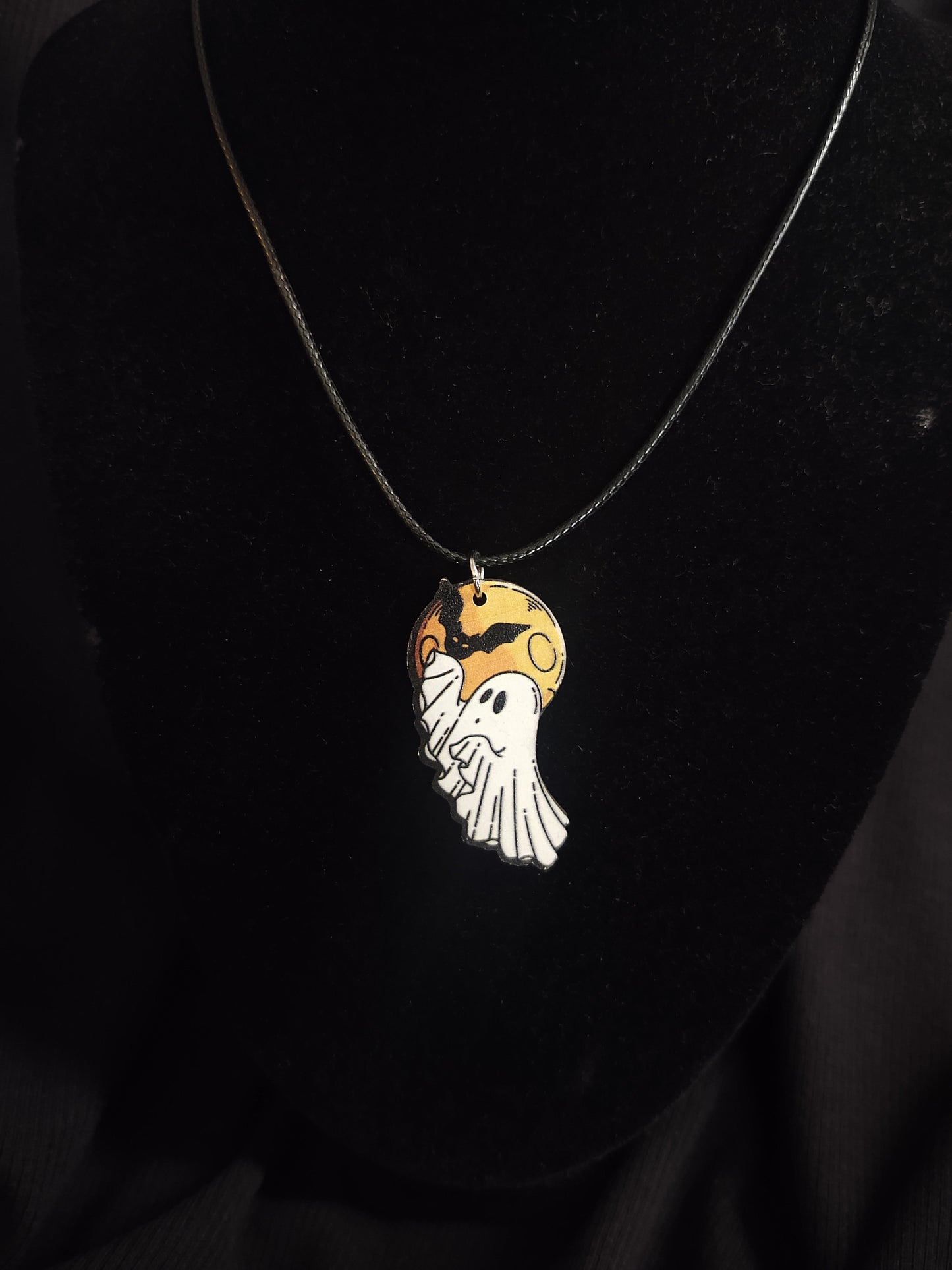 Ghost and Moon Necklace