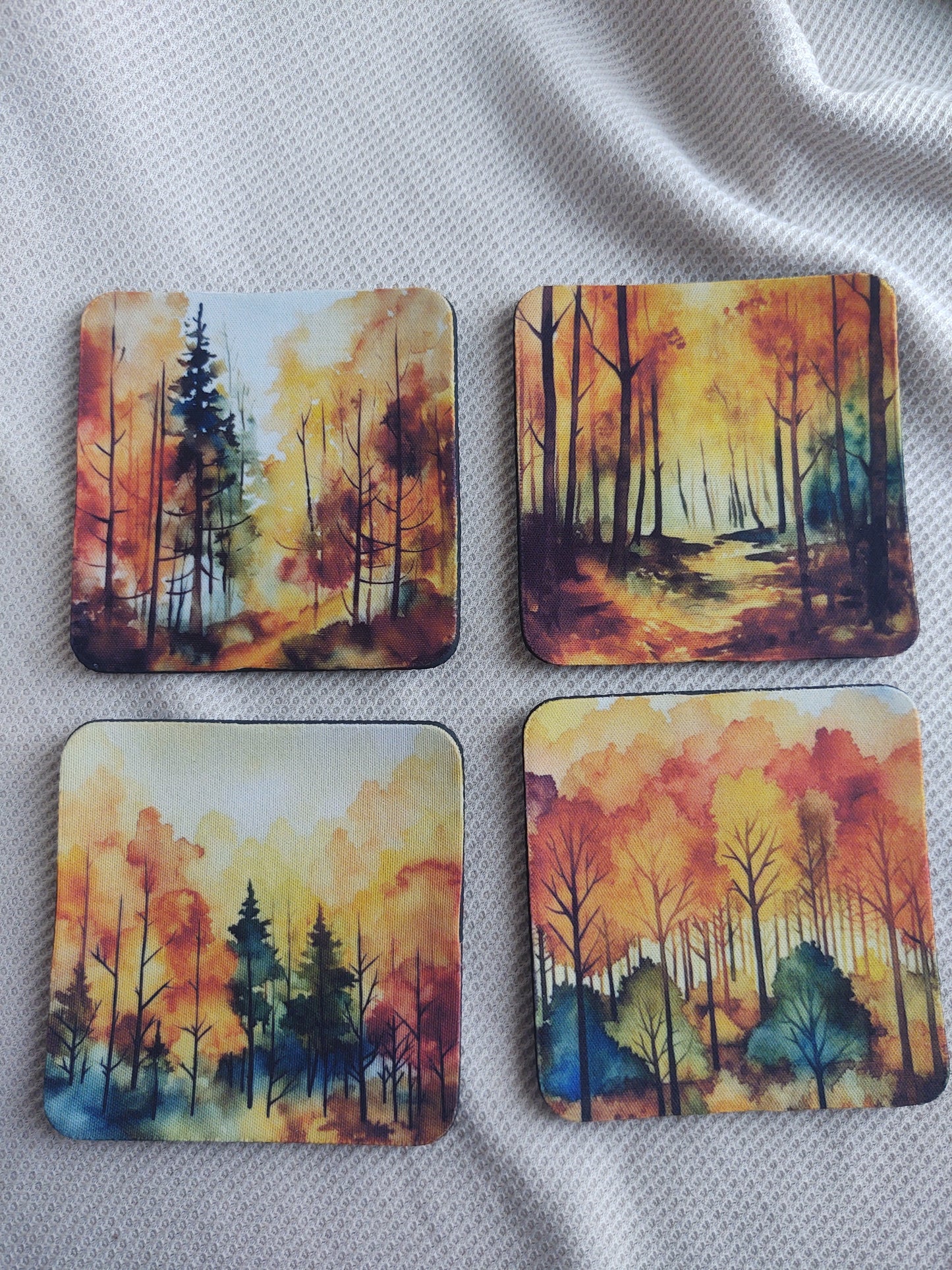 Fall Foliage Coaster Set