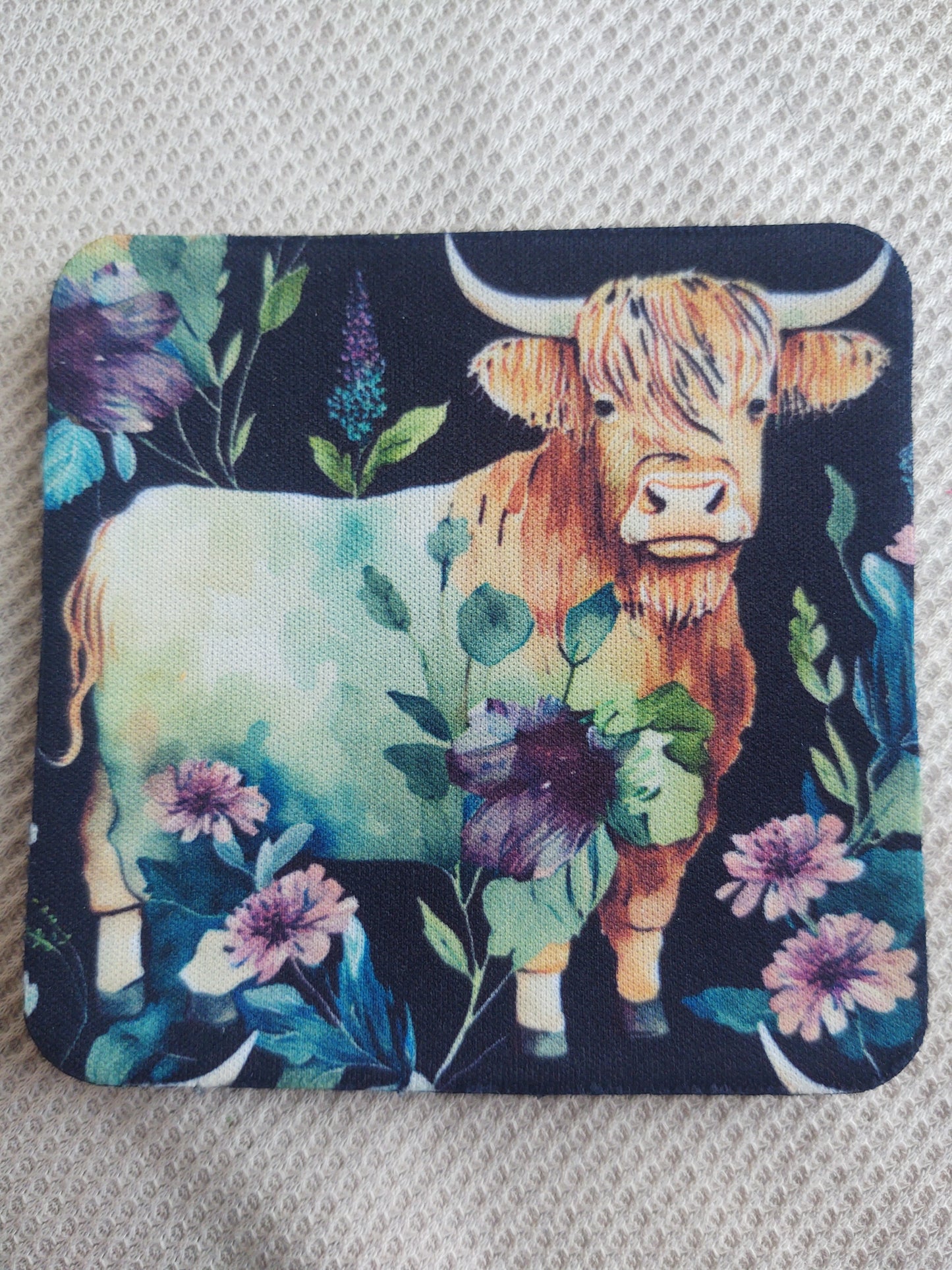 Highland Cow Coaster Set