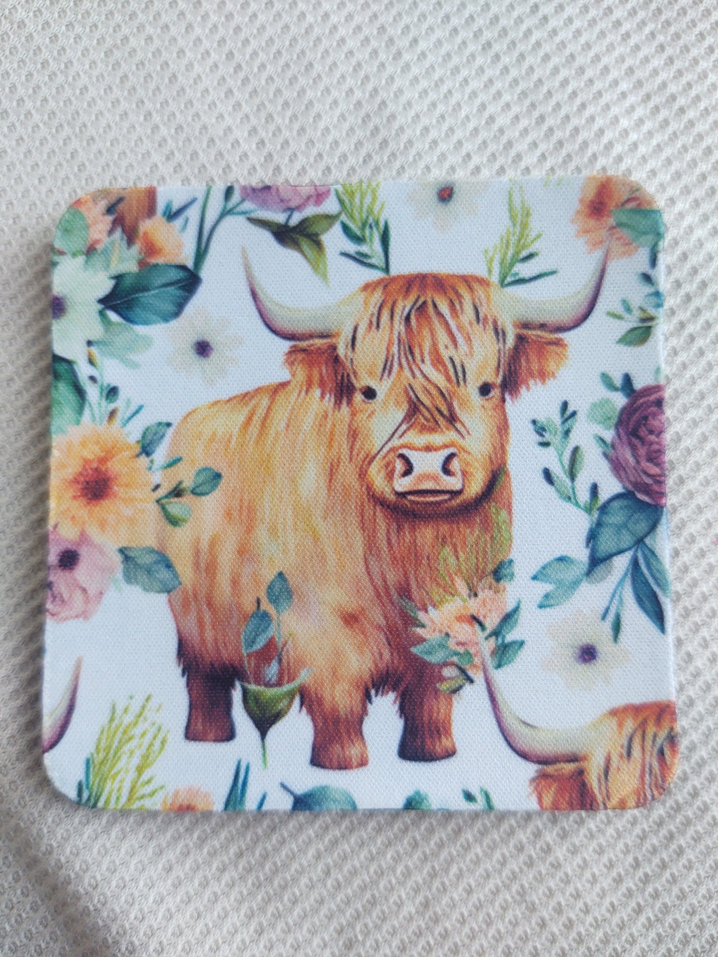 Highland Cow Coaster Set