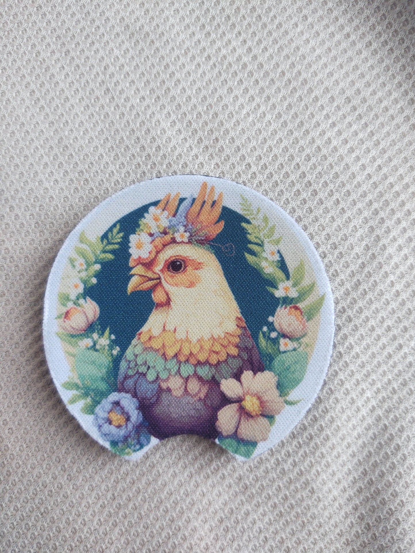 Spring Fowl Car Coaster Set