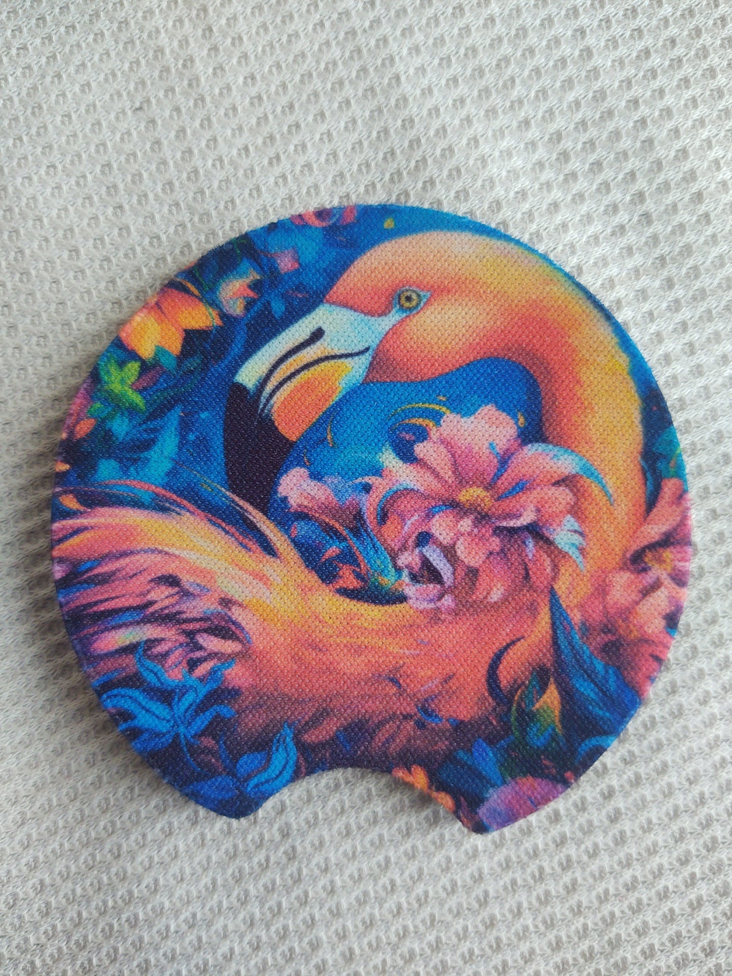 Fabulous Flamingo Car Coaster Set