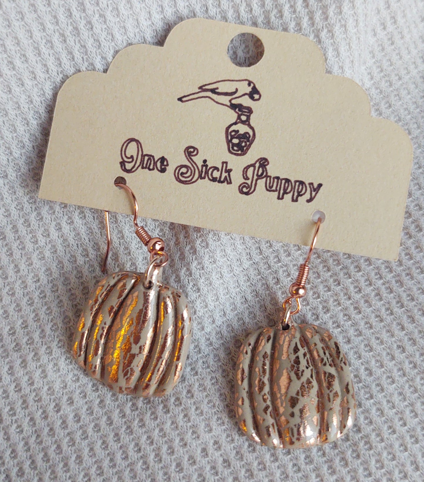 Copper crackle pumpkins