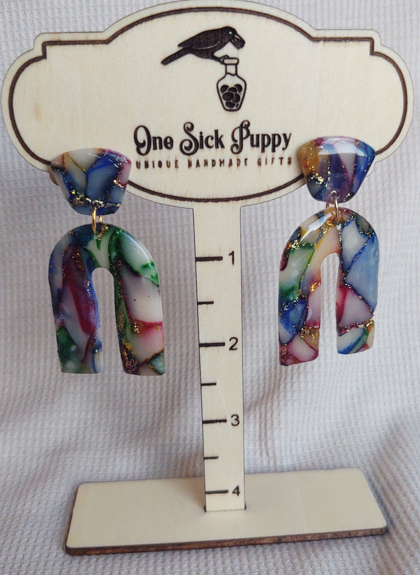 Mosaic Rainbow Earrings