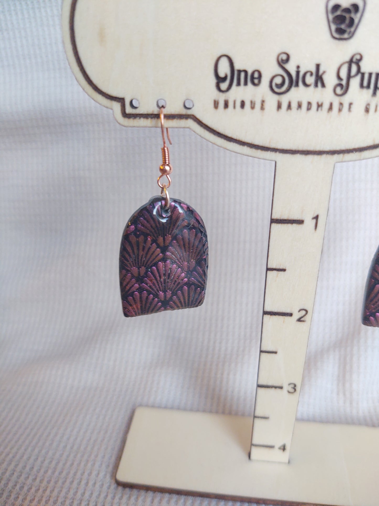 Purple and Black Deco Dangles