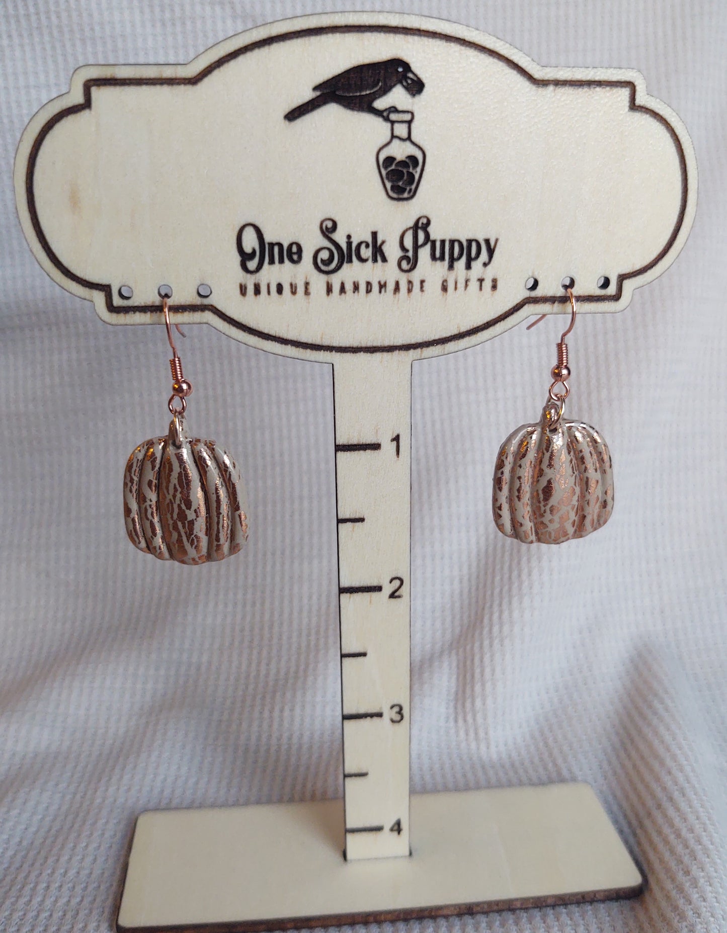 Copper crackle pumpkins
