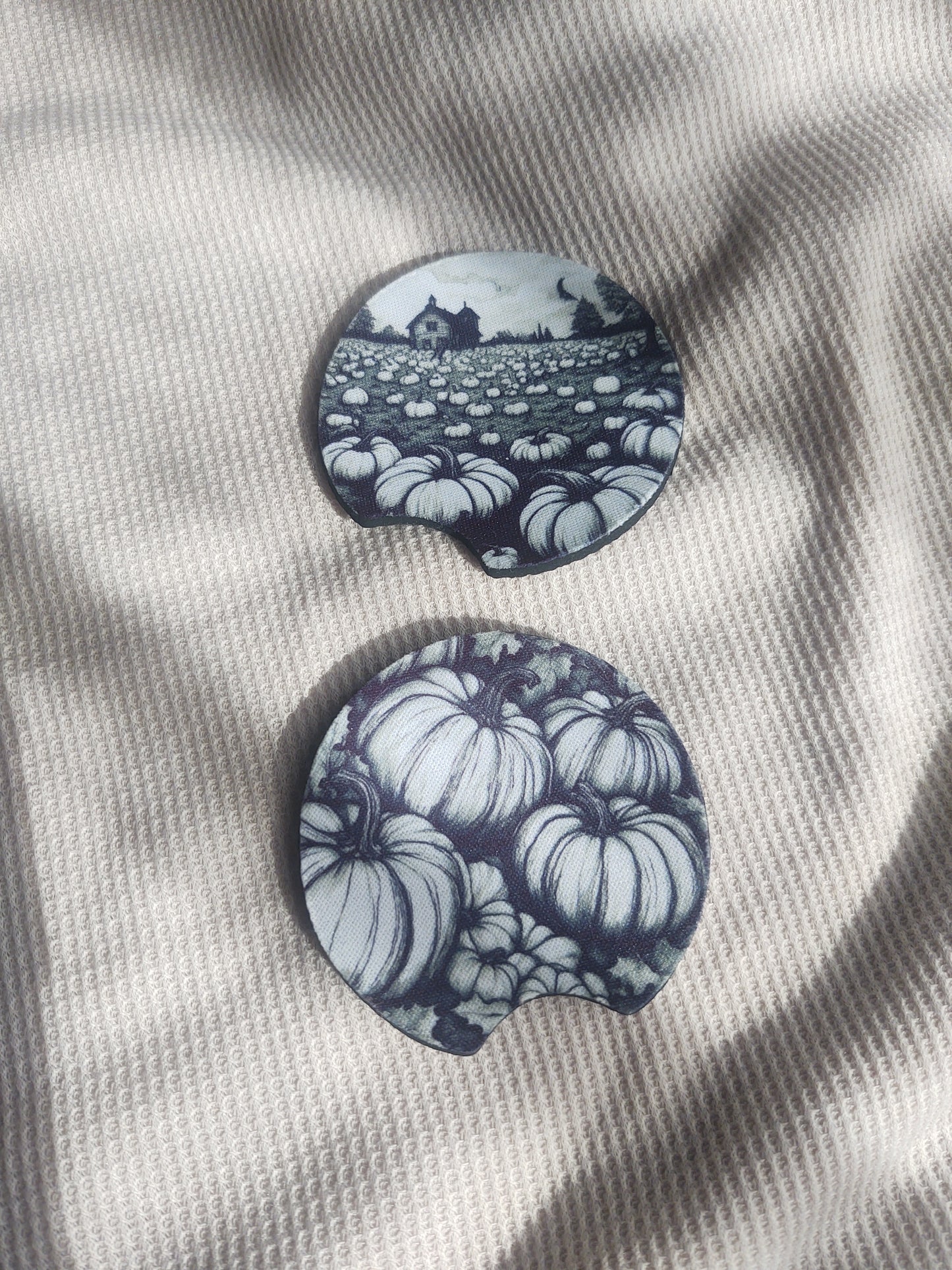 Pumpkin Picking Car Coaster Set