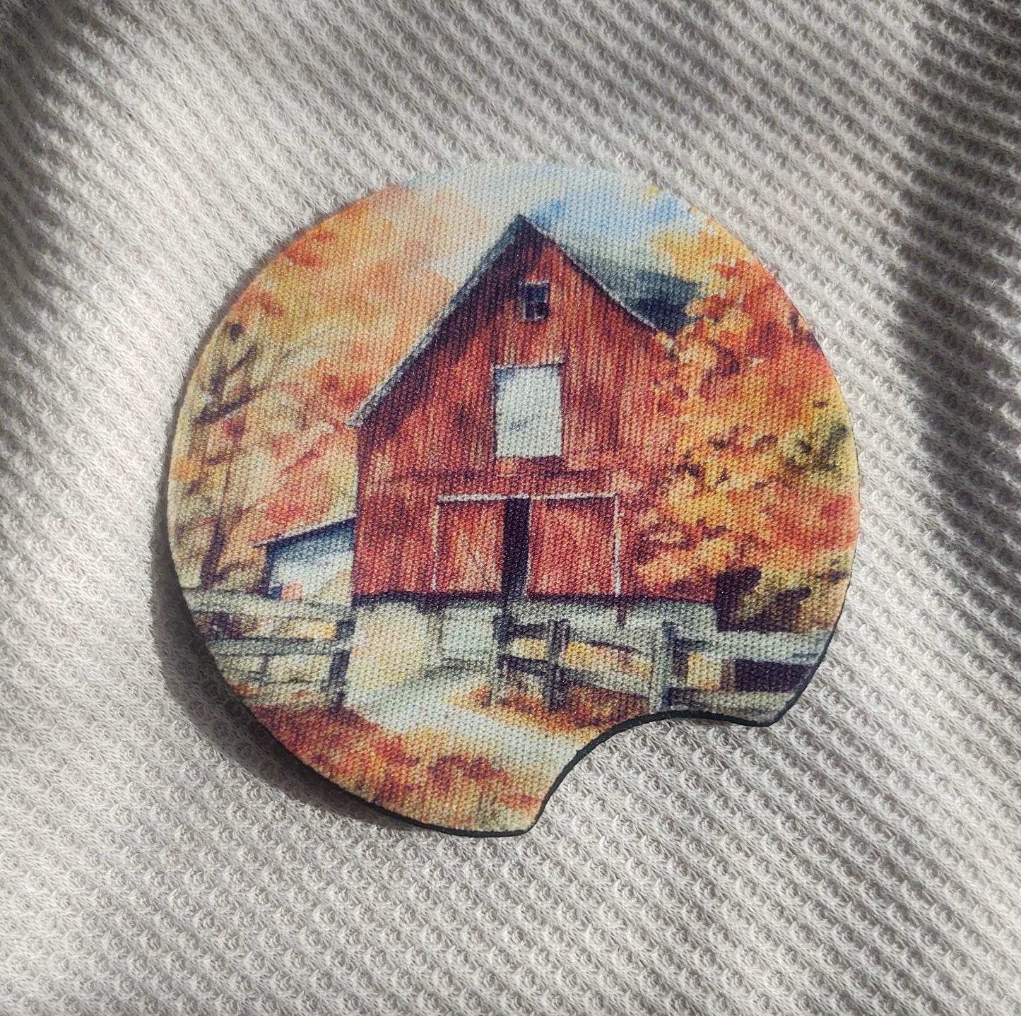 Fall Farm Car Coaster Set