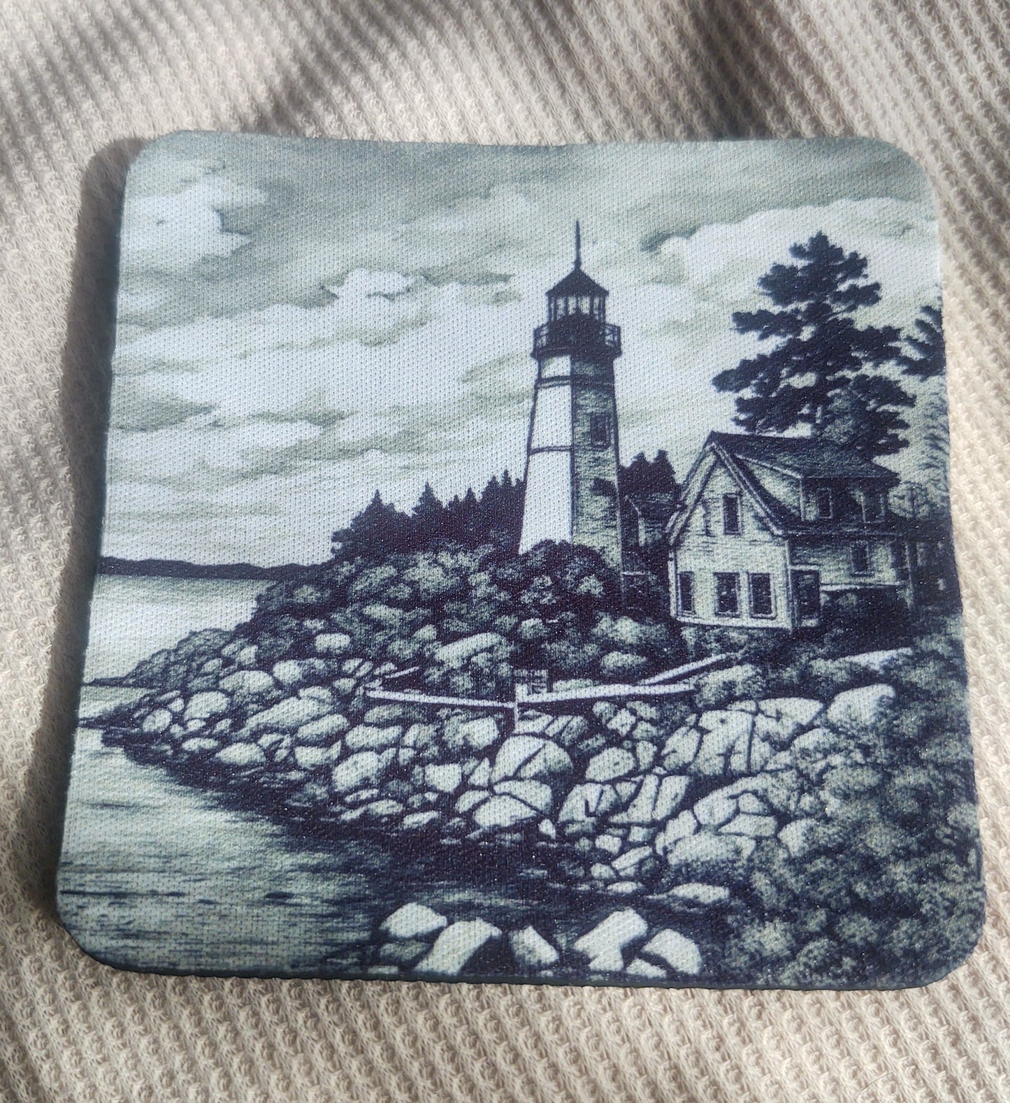 Black and White Landscape Coaster Set