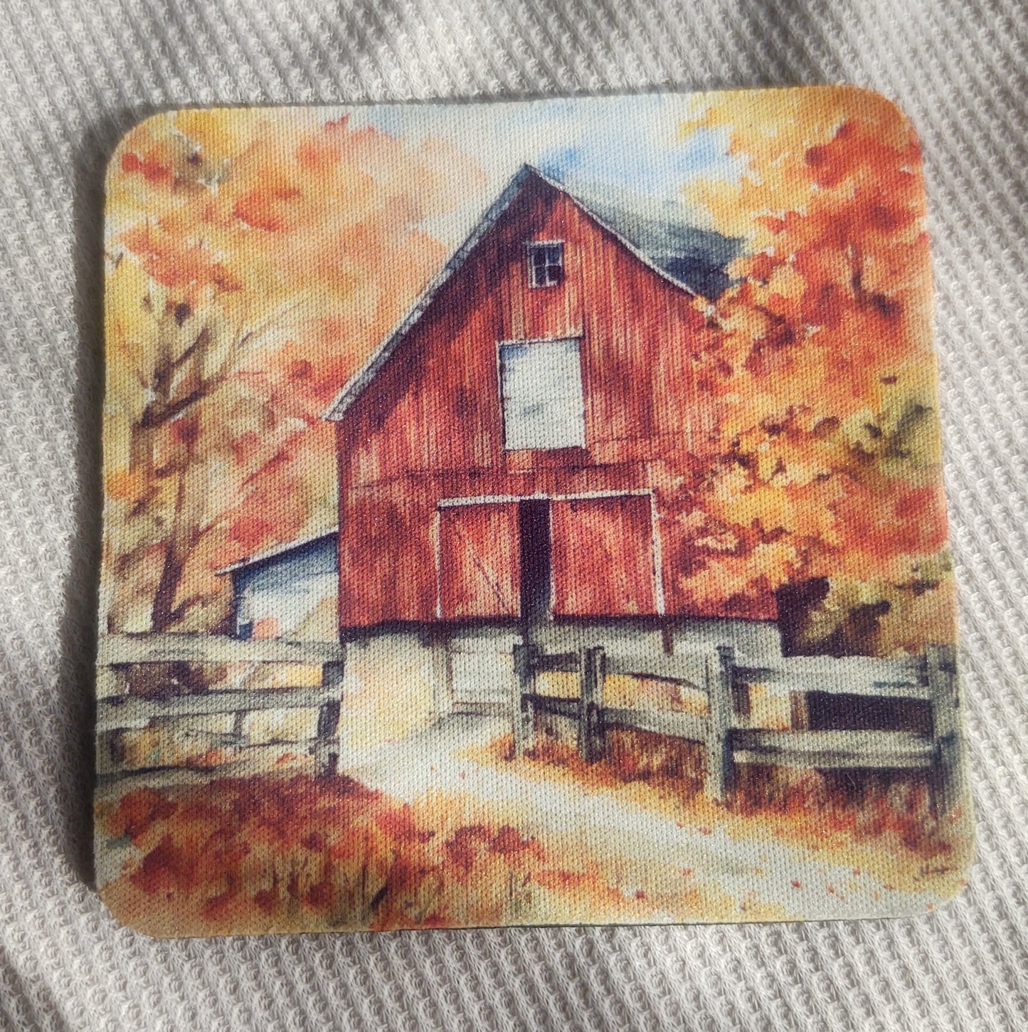 Watercolor Fall Farm Coaster Set