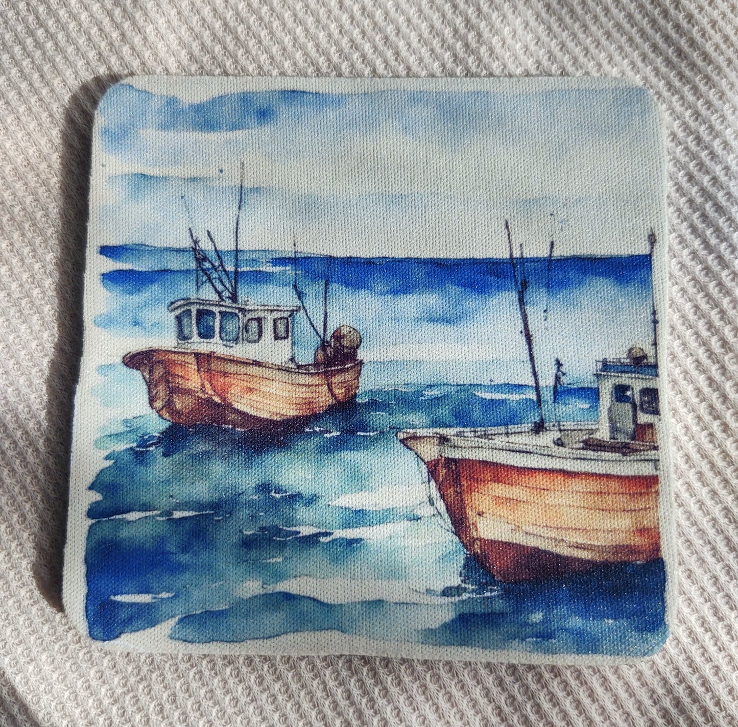 Watercolor Boat Coaster Set