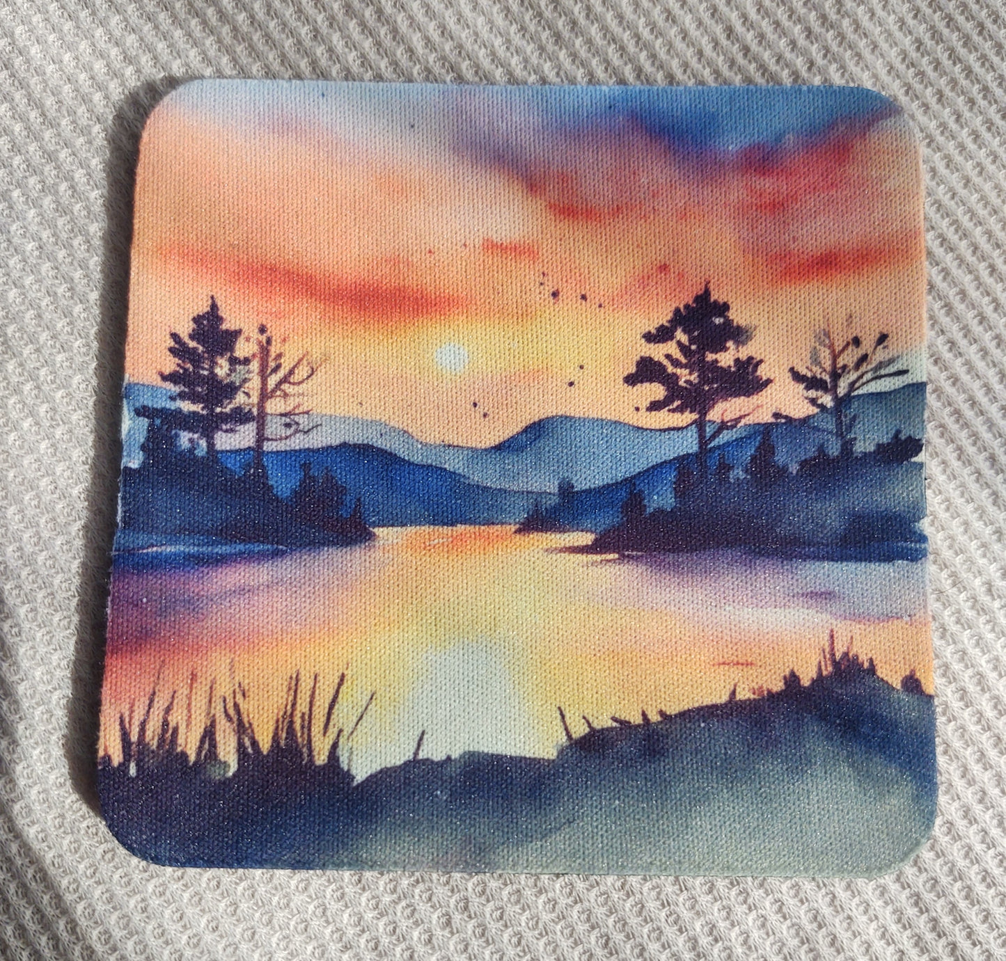 Watercolor Lake Coaster Set