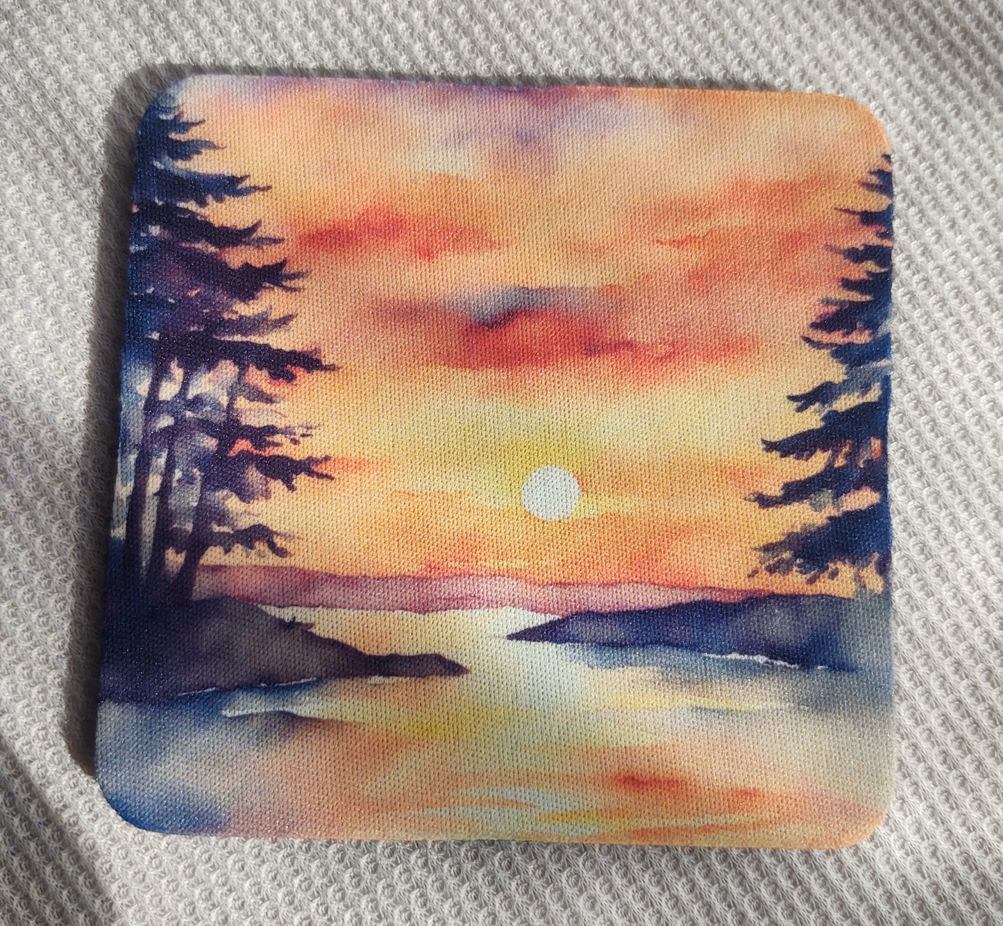 Watercolor Lake Coaster Set