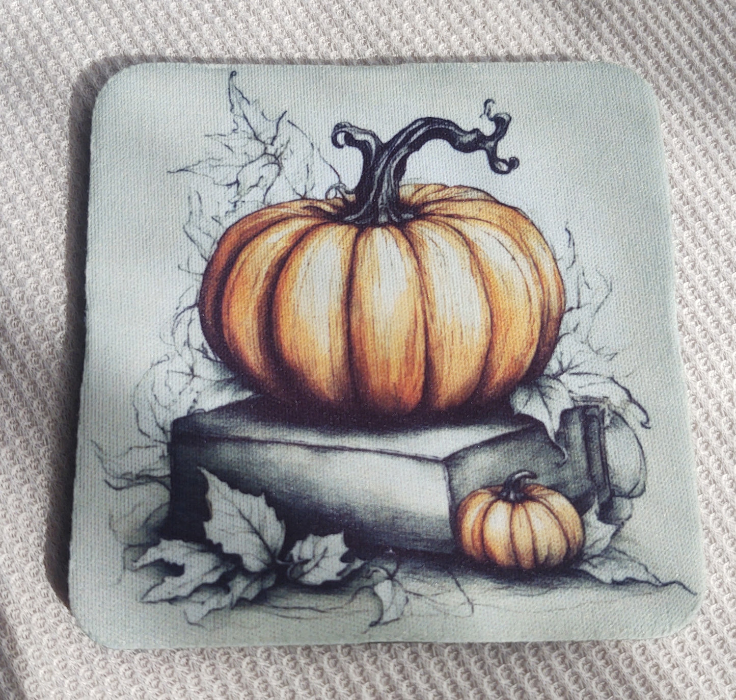 Pen and Ink Pumpkin Coaster Set