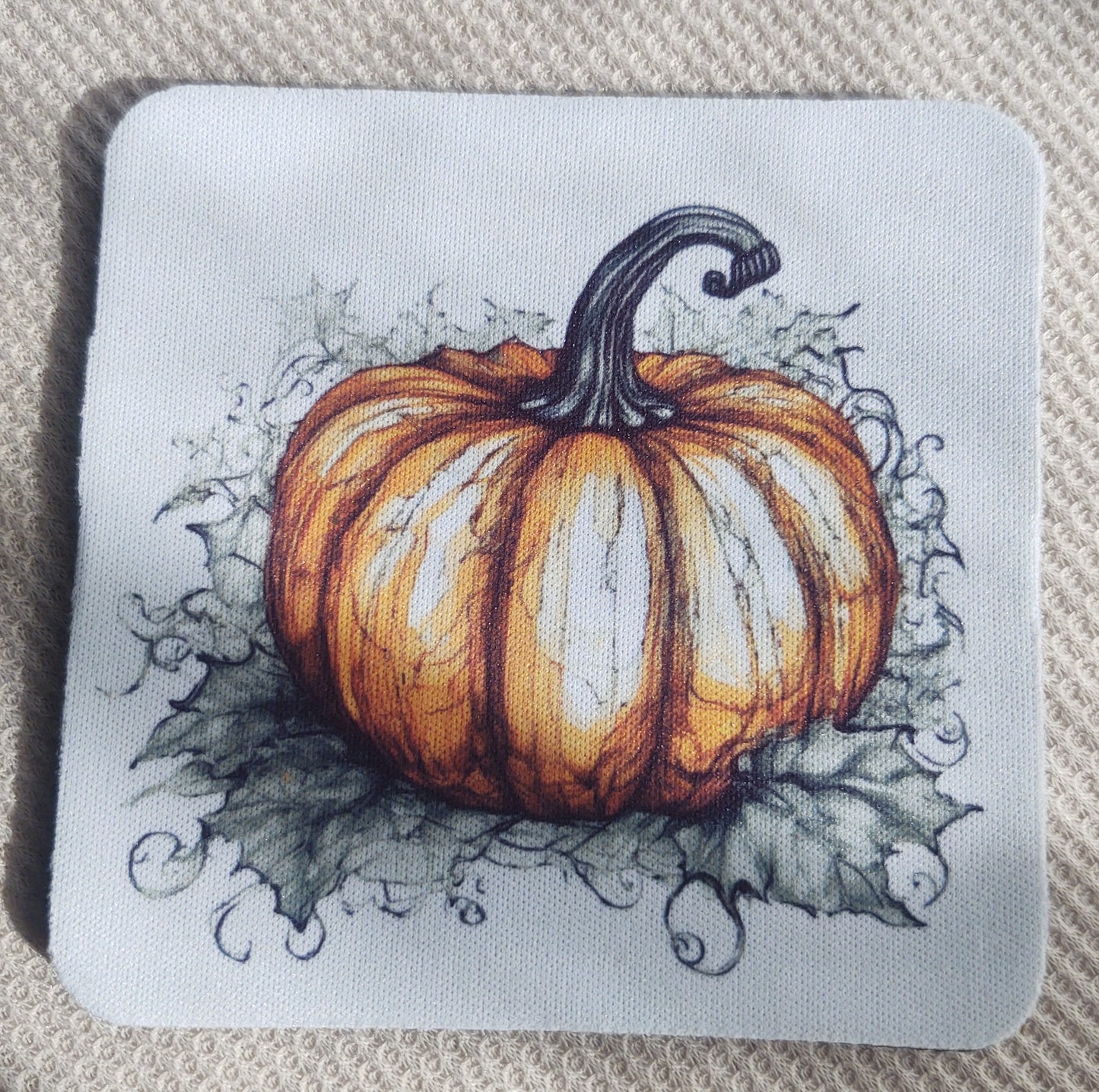 Pen and Ink Pumpkin Coaster Set