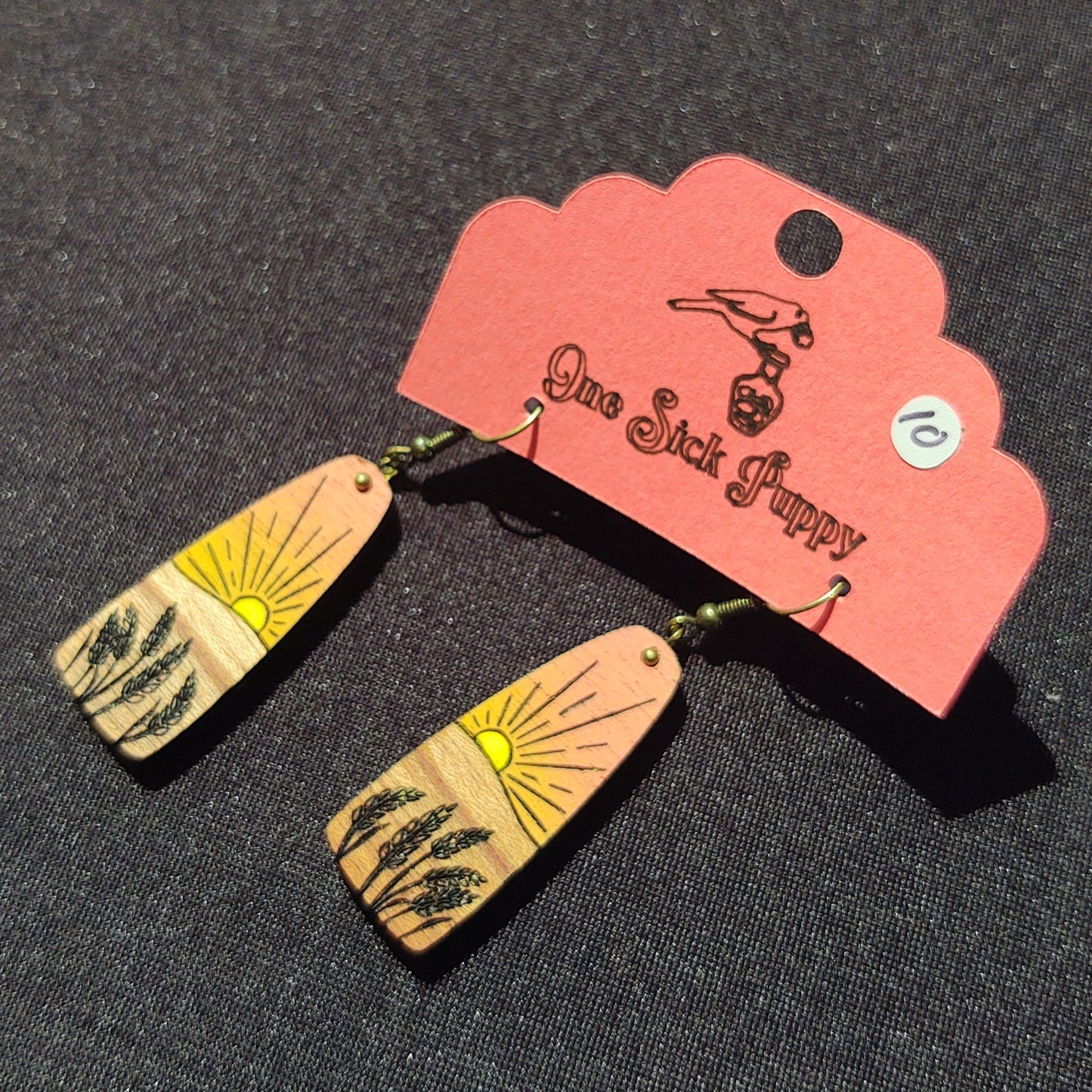 Wooden Sunrise Dangles