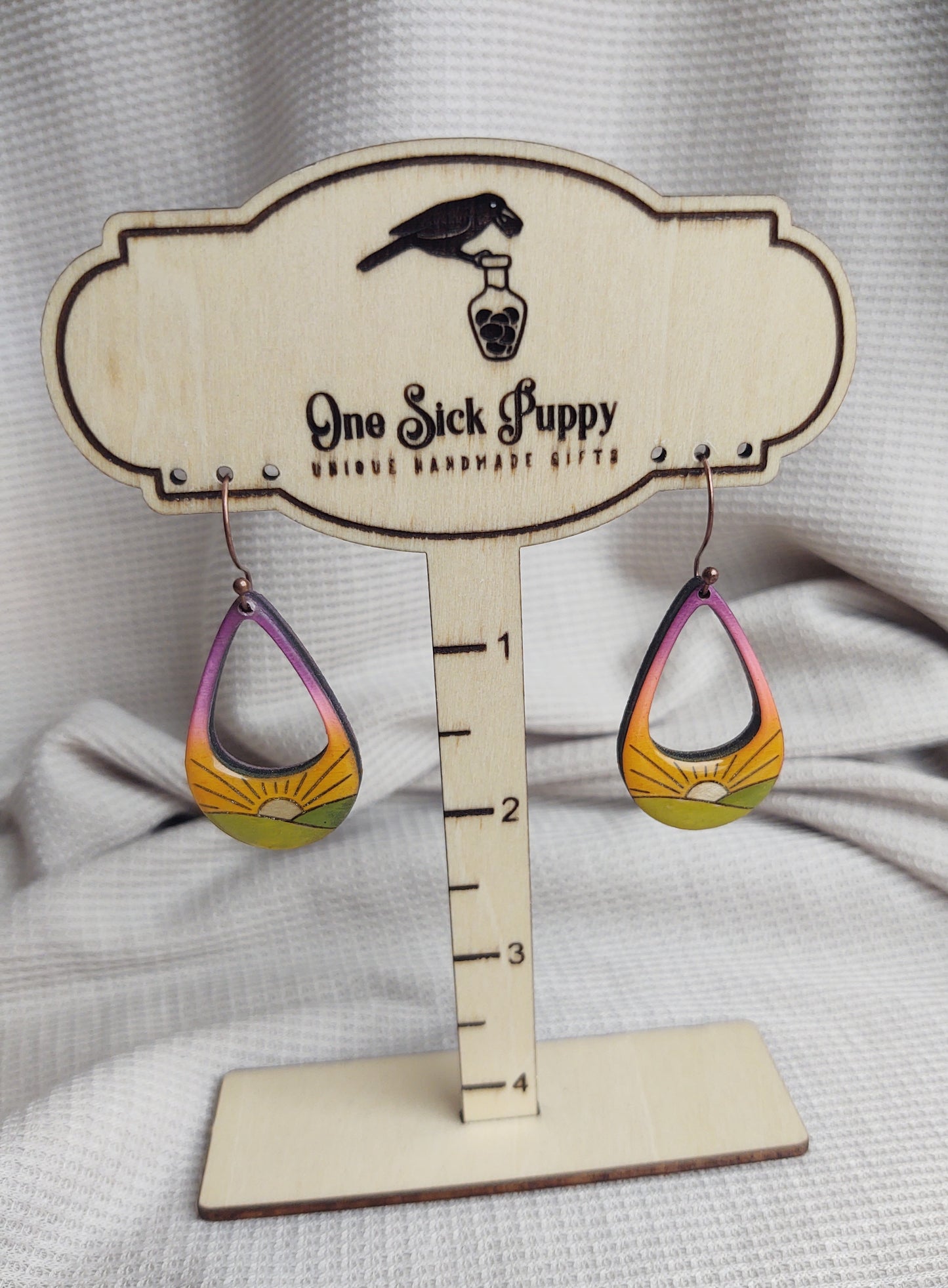 Sunset Wooden Dangles