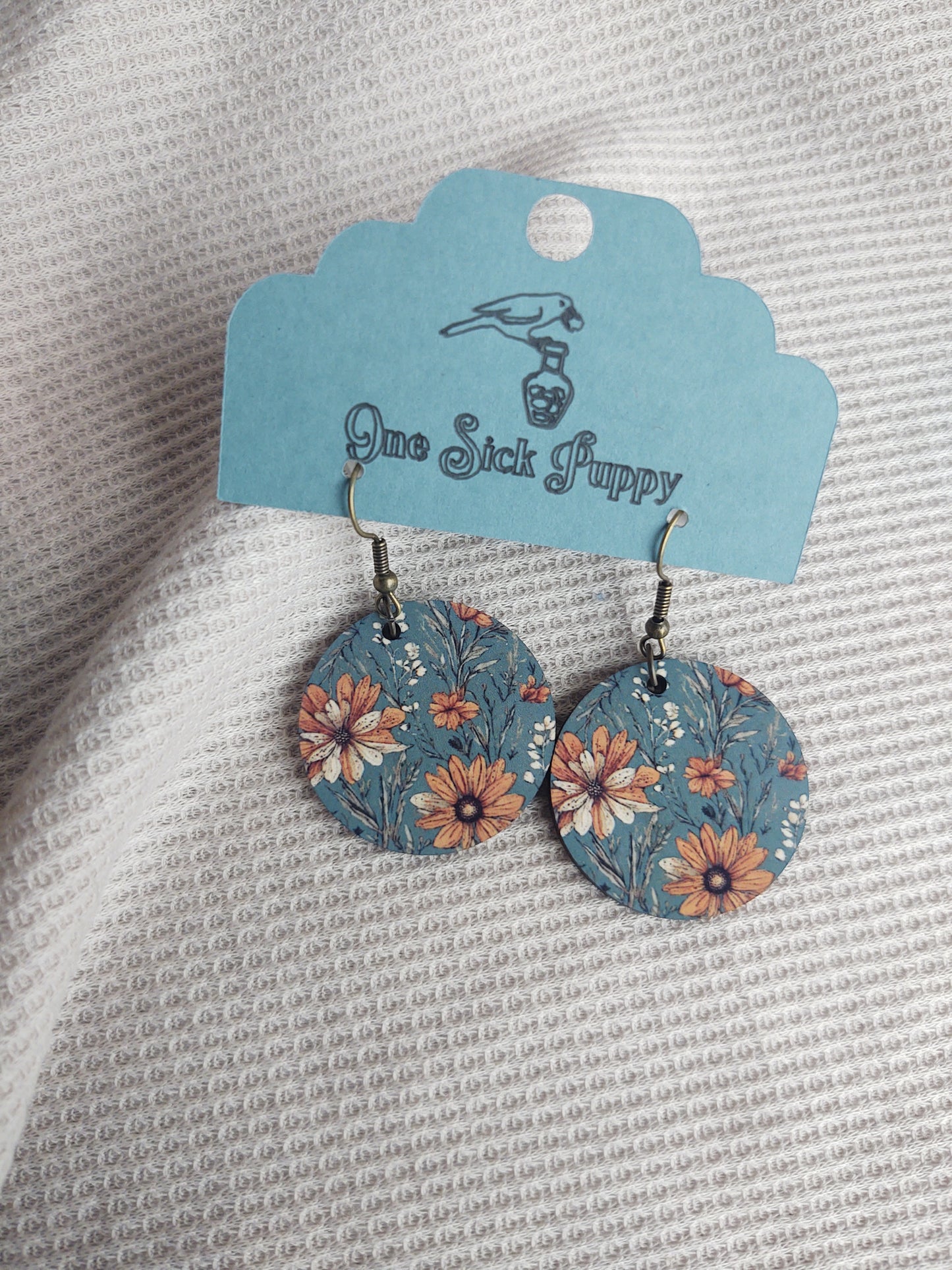 Floral Pendent Earrings