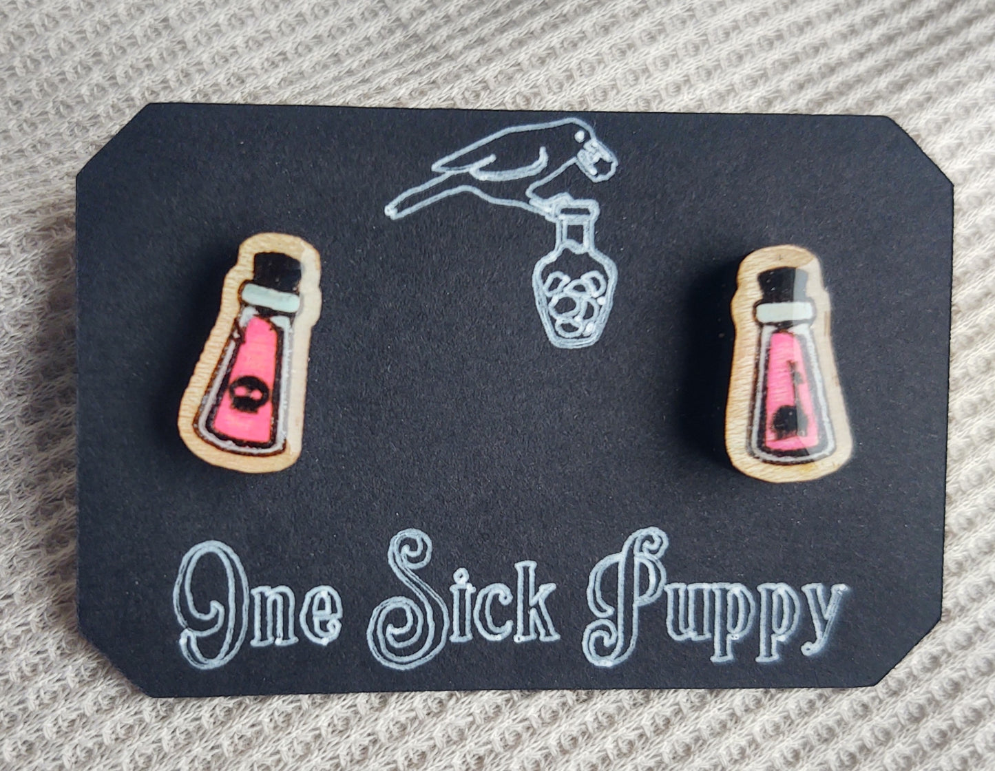Llama Poison Stud Earrings