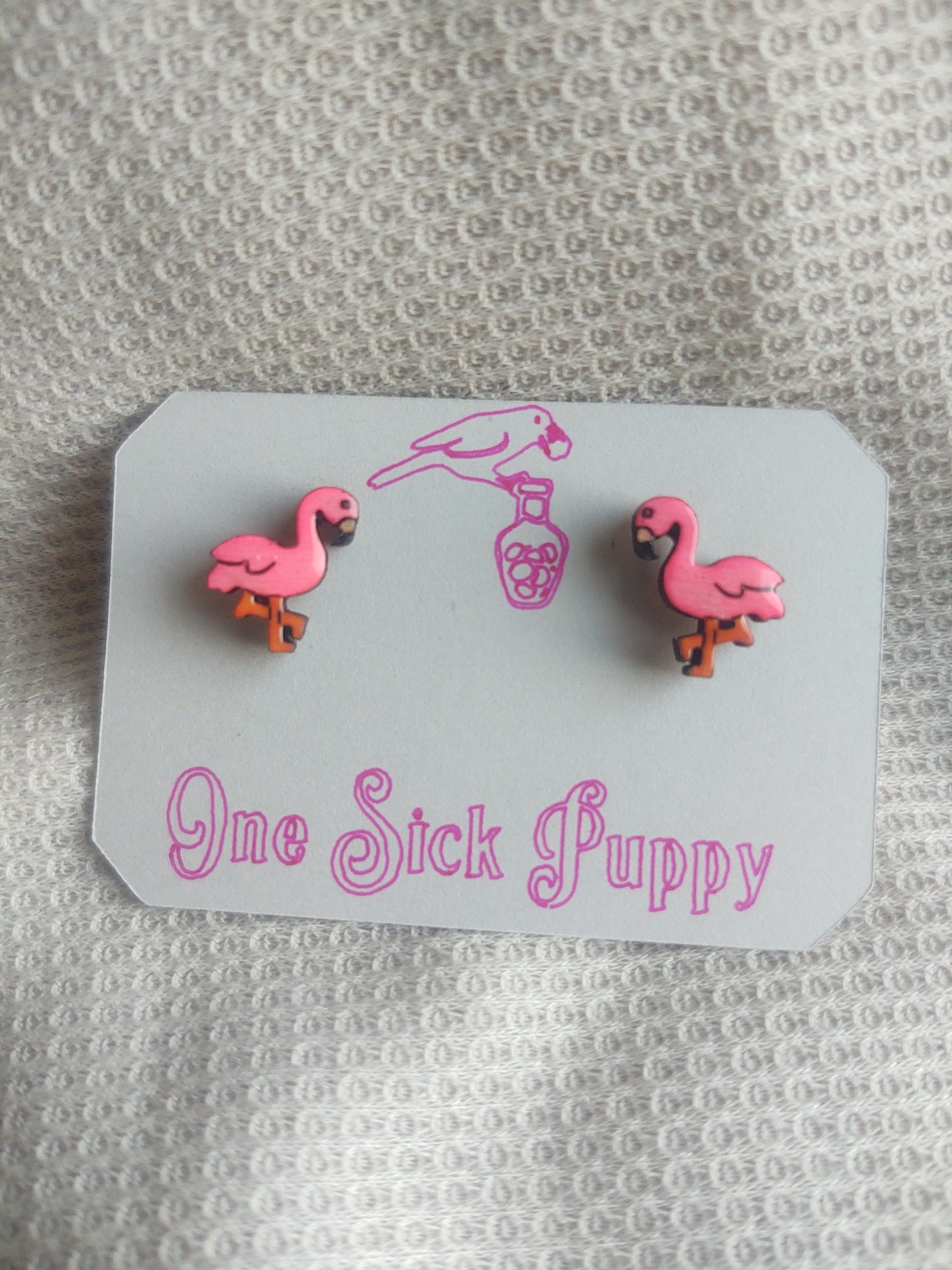 Flamingo Post Earrings