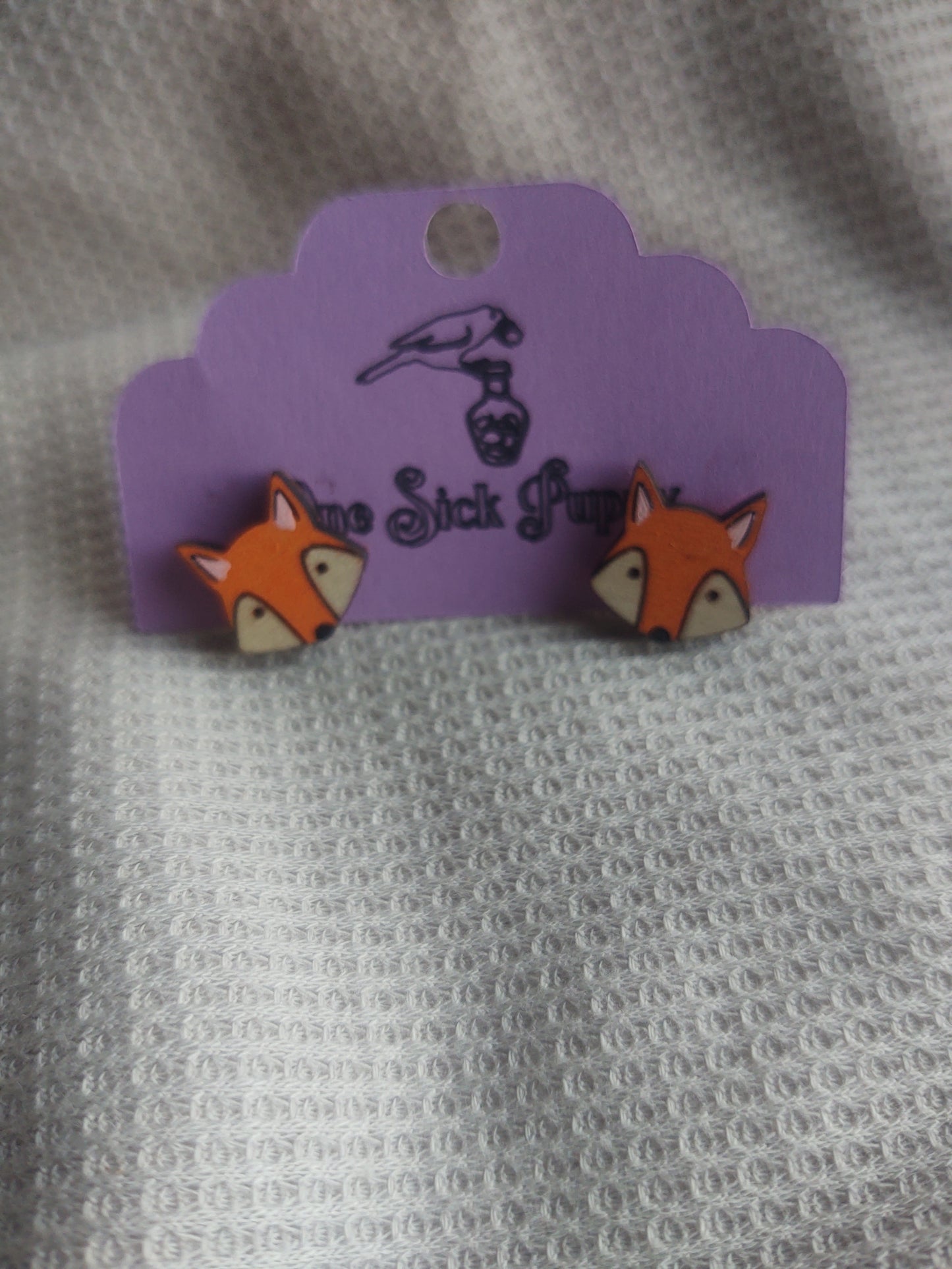 2 in 1 Fox Dangle Studs