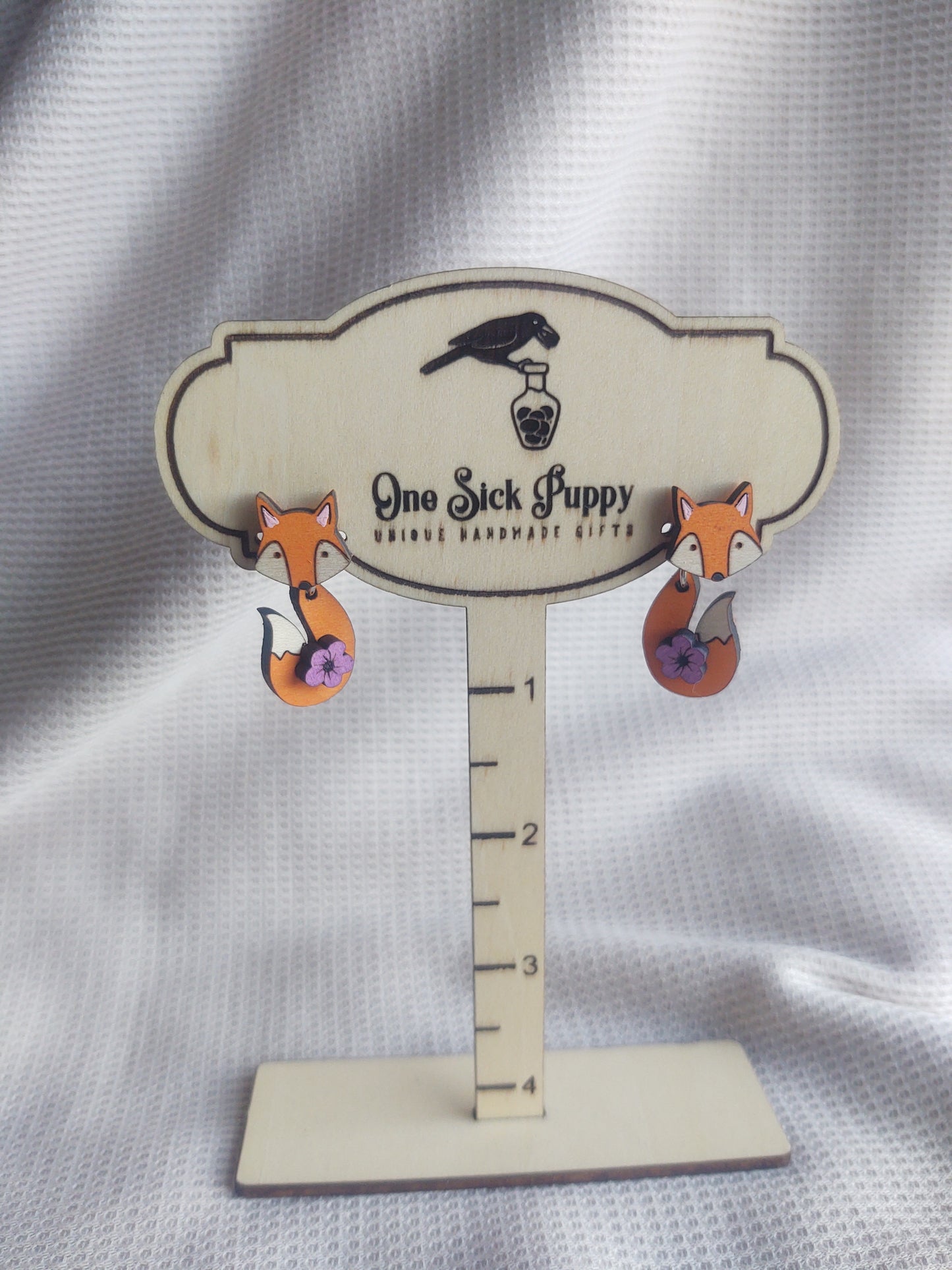 2 in 1 Fox Dangle Studs