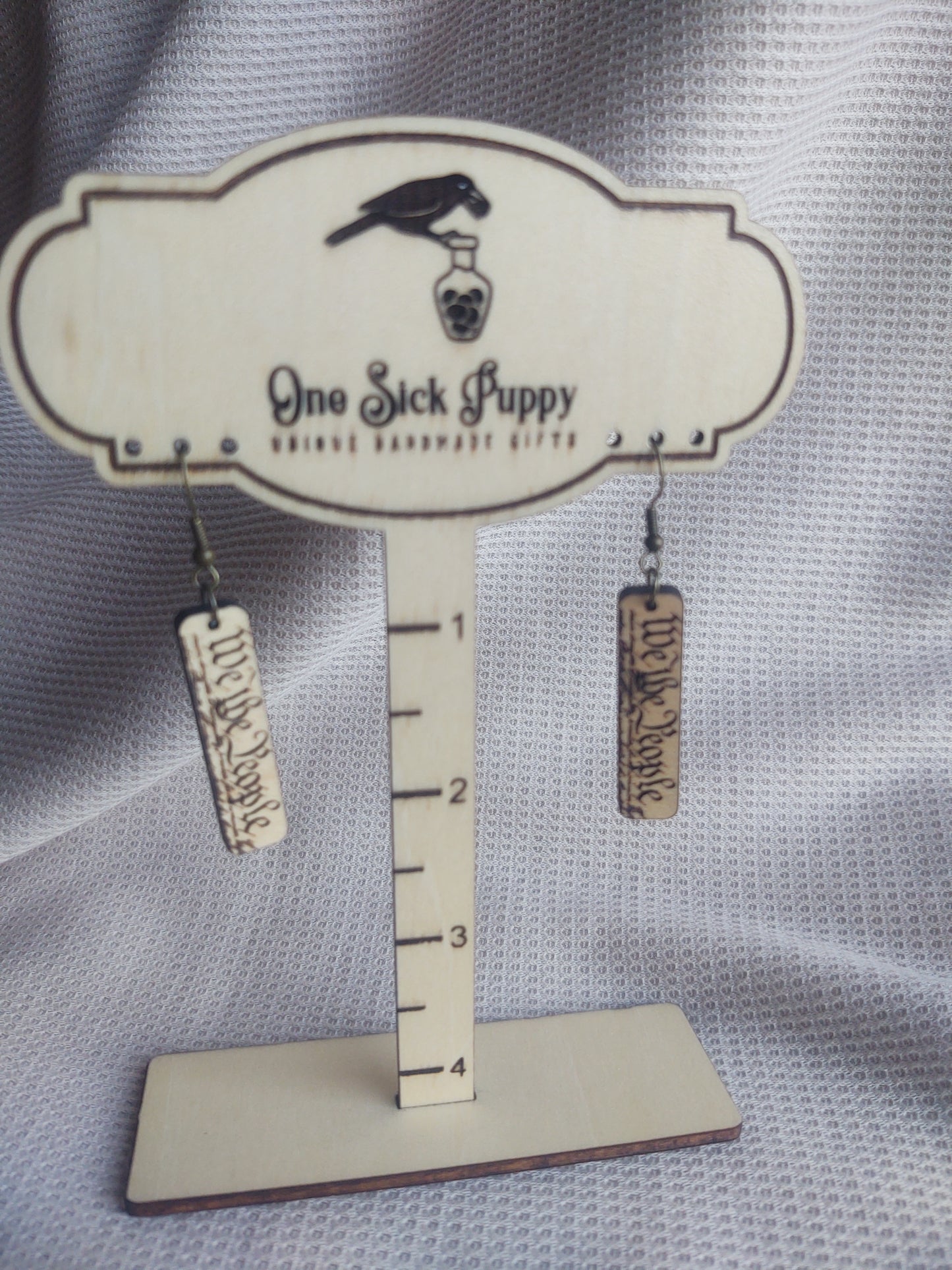 Preamble Wood Dangle Earrings