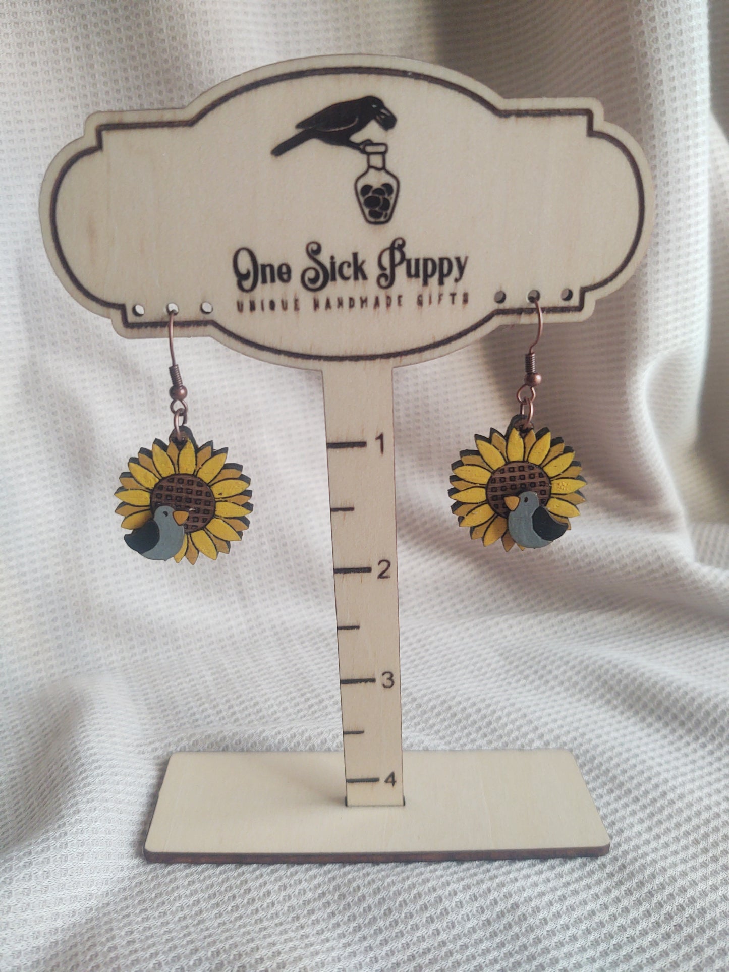 Harvest Crow Dangle Earrings