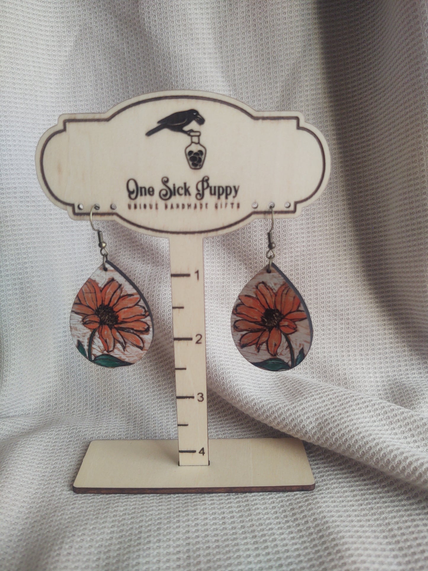 Orange Wild Flower Dangles