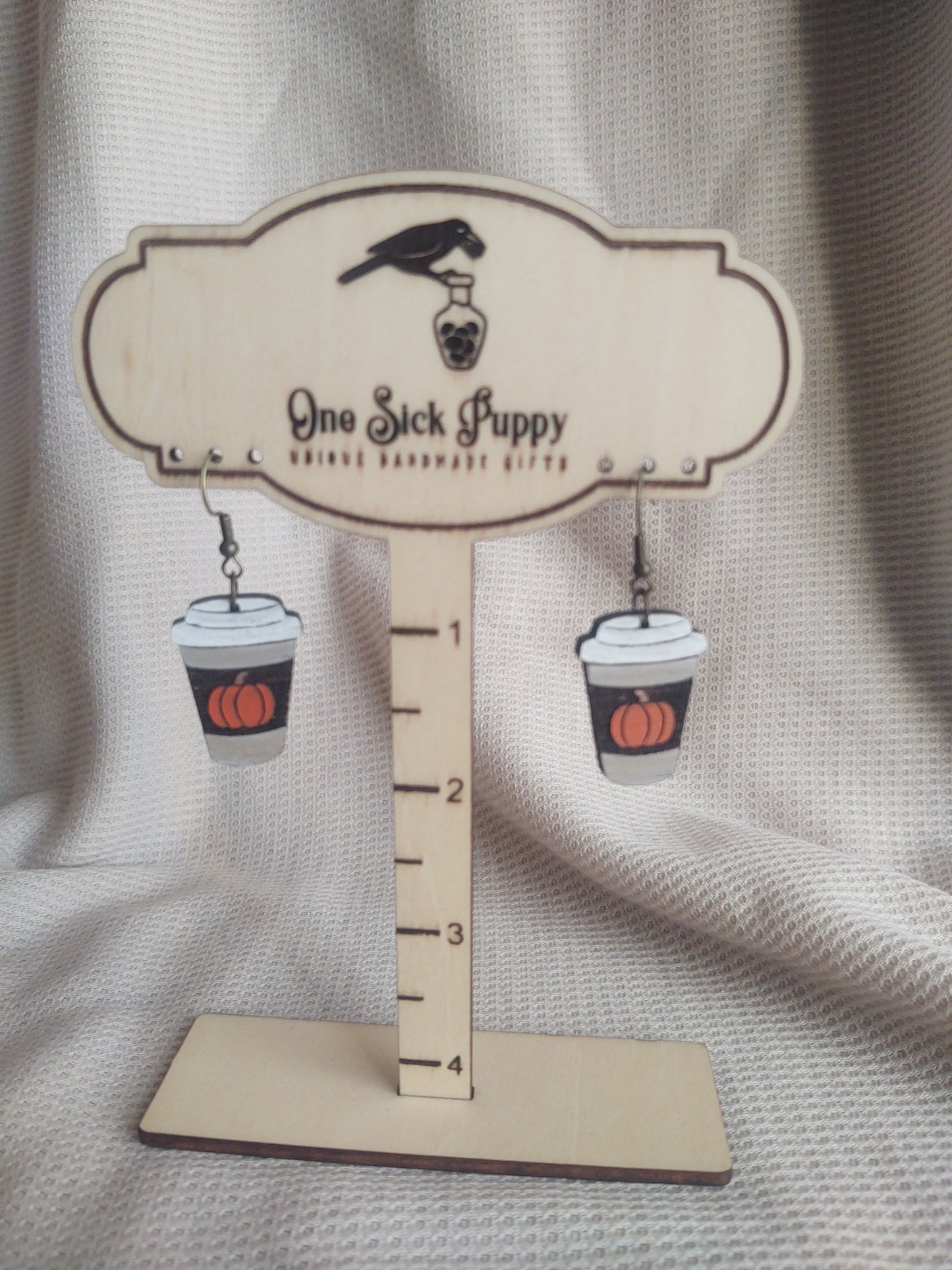 Large Pumpkin Spice Latte Dangles