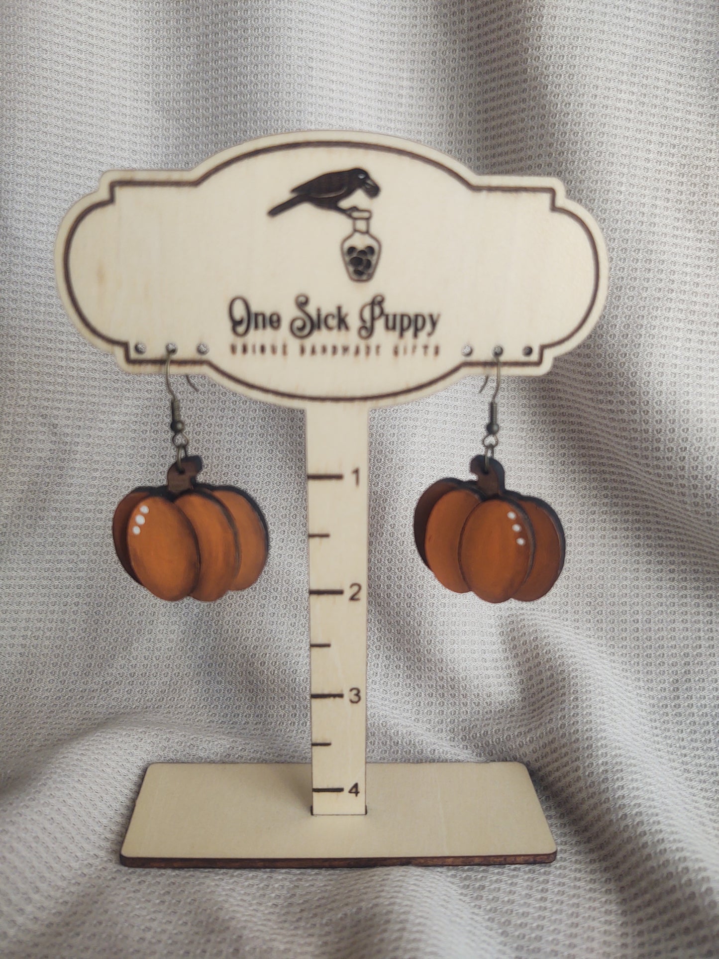 Dimensional Pumpkin Dangles