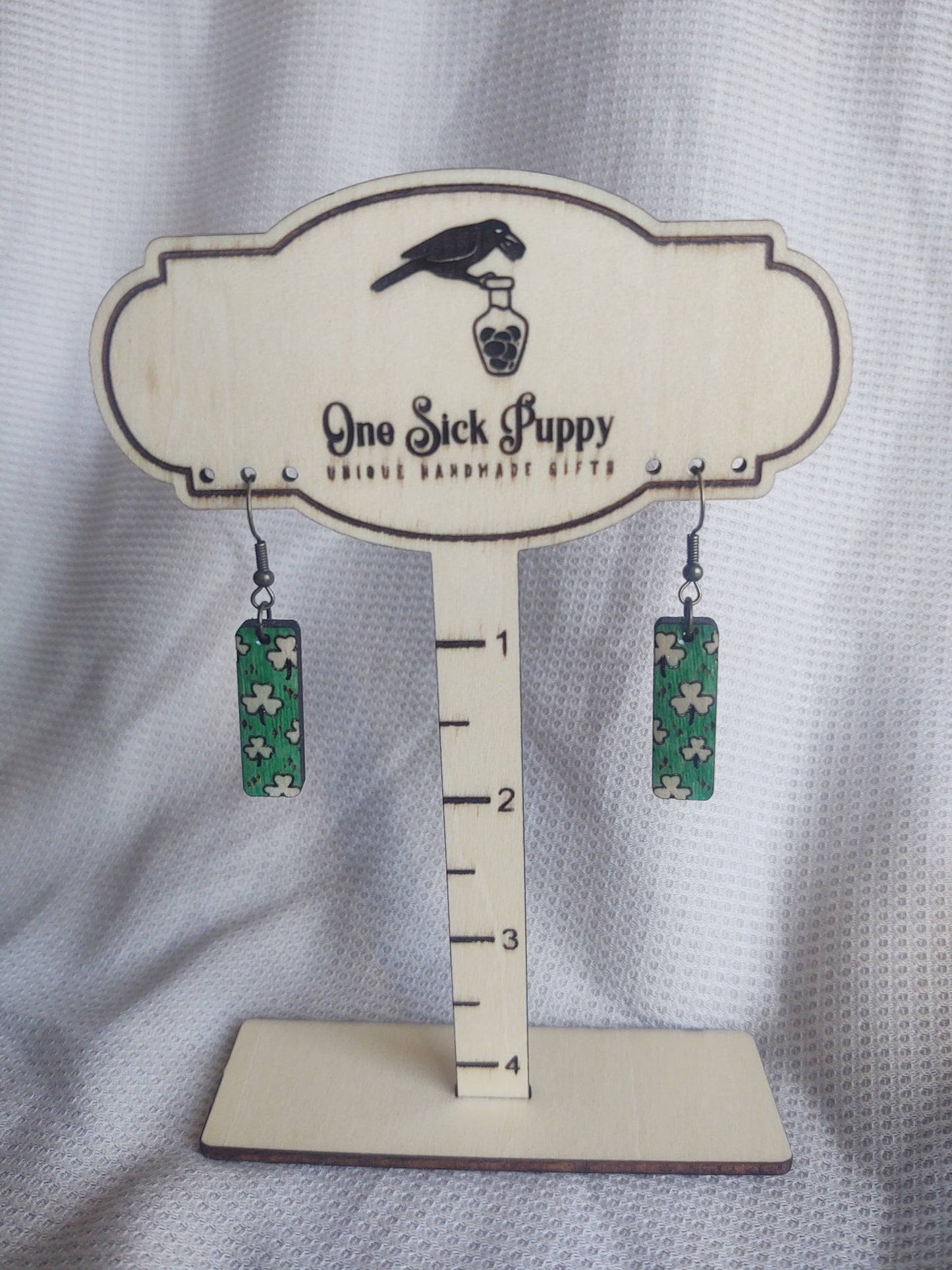 Shamrock Bar Dangle Earrings
