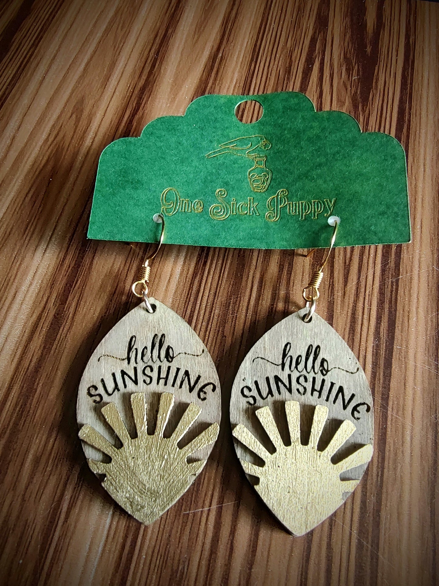 Hello Sunshine Wooden Dangles