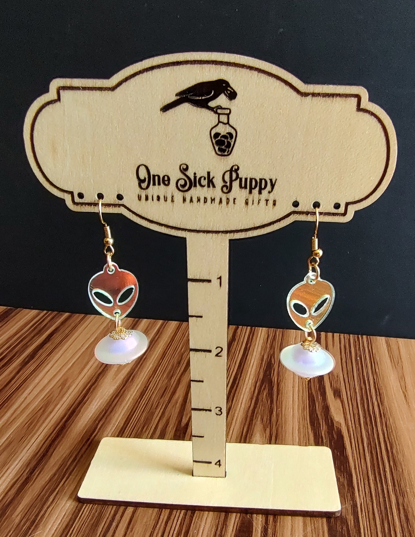 UFO Dangle Earrings