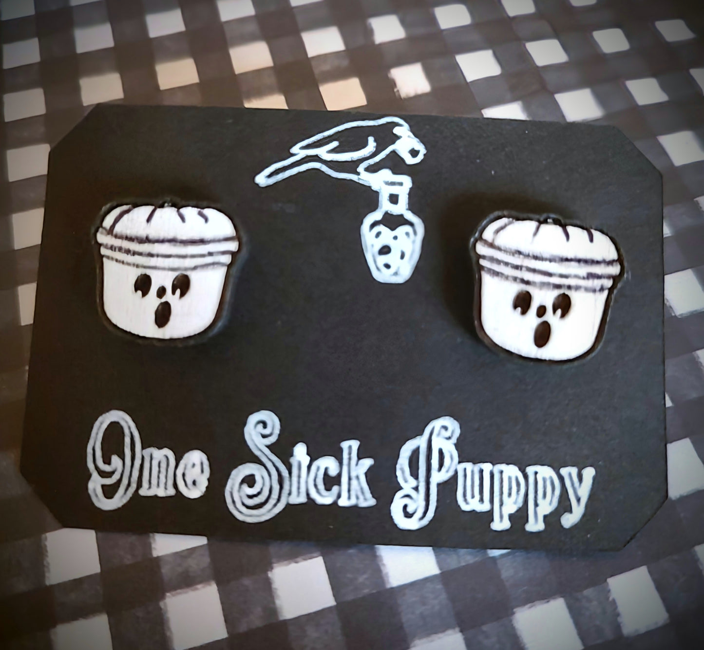 Halloween Bucket Stud Earrings