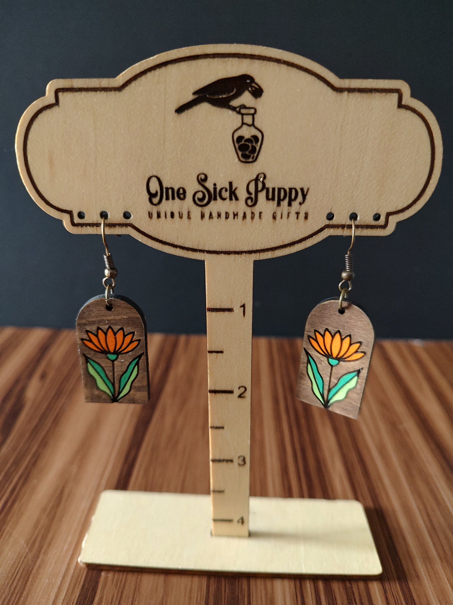 Wooden Mum Dangles
