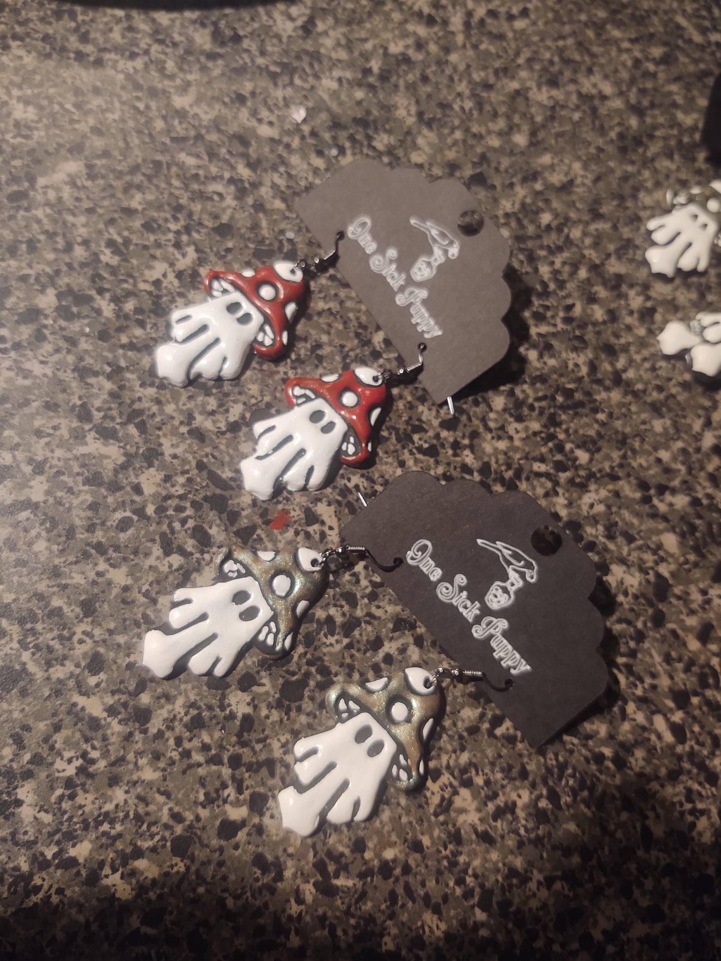 Mushroom Ghost Earrings