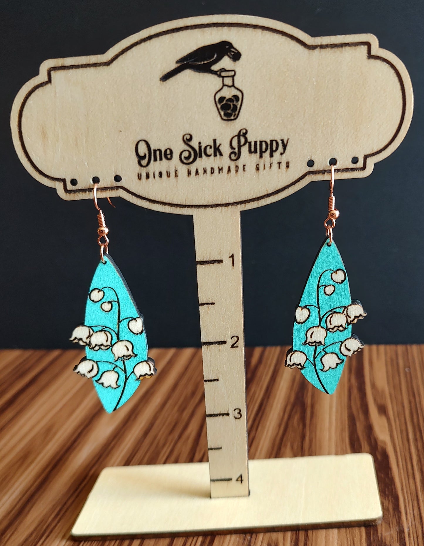 Lilly Of The Valley Wooden Dangles