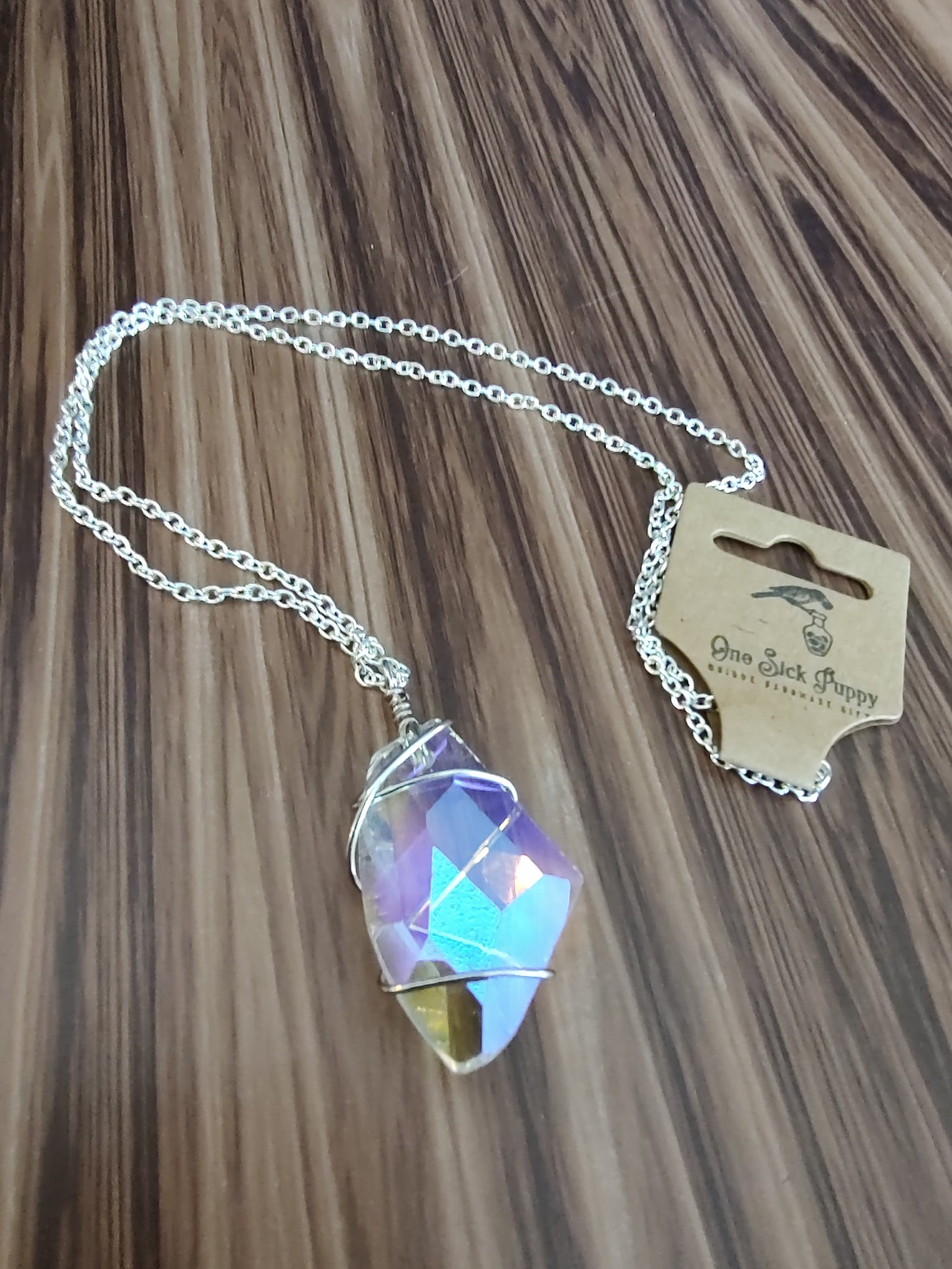 Iridescent Glass Necklace