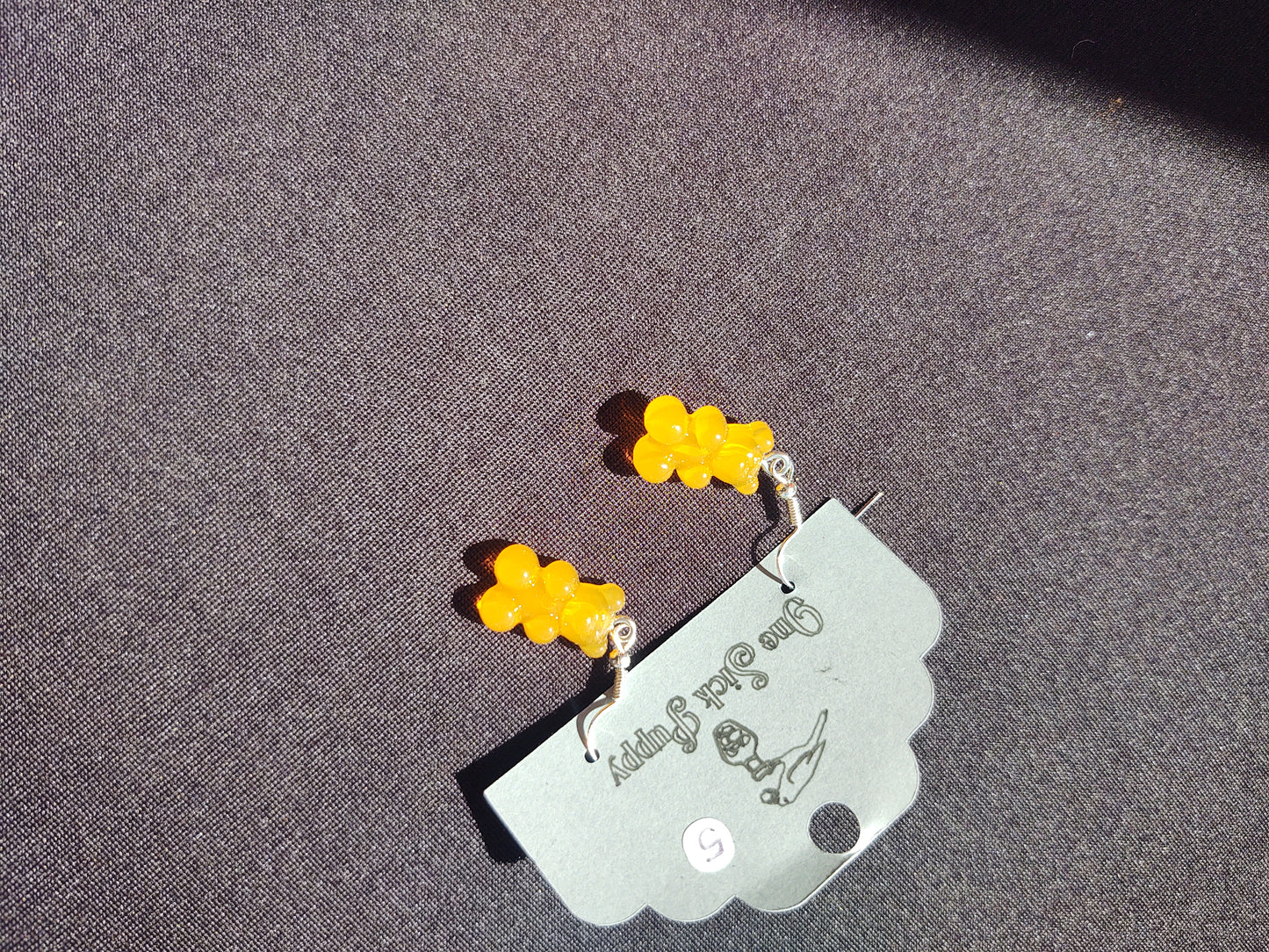 Gummy Bear Drop Earrings- Orange
