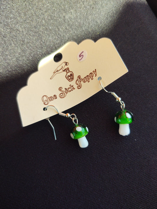 Mini Mushroom Earrings