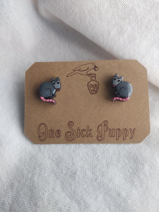 Opossom Stud Earrings