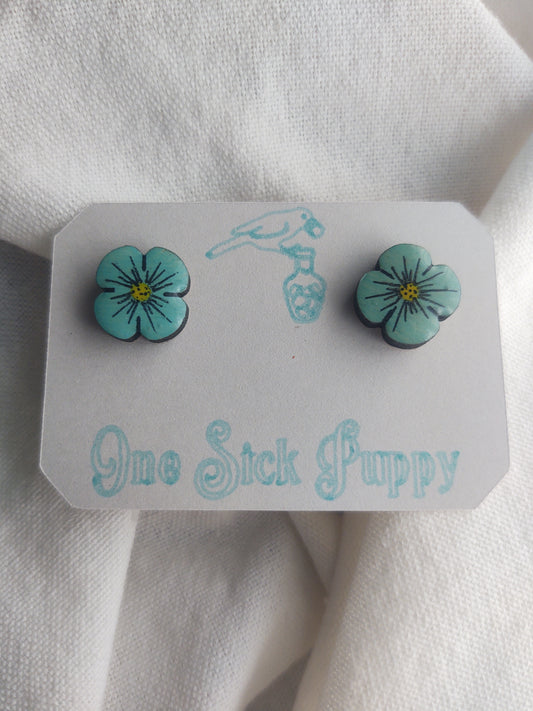 Forget-Me-Not Flower Stud Earrings