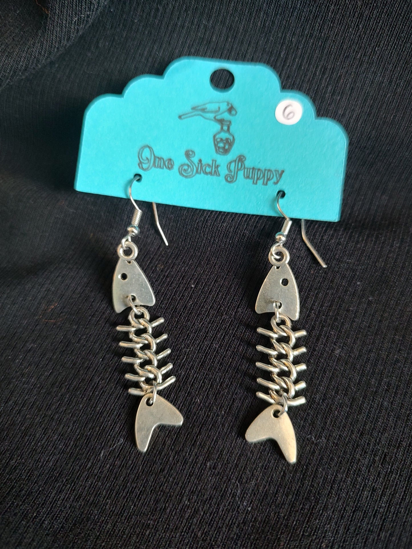 Fish Bones Dangle Earrings