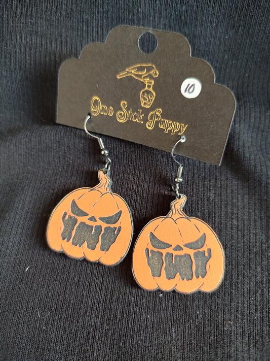Jack-o- Lantern Dangle Earrings