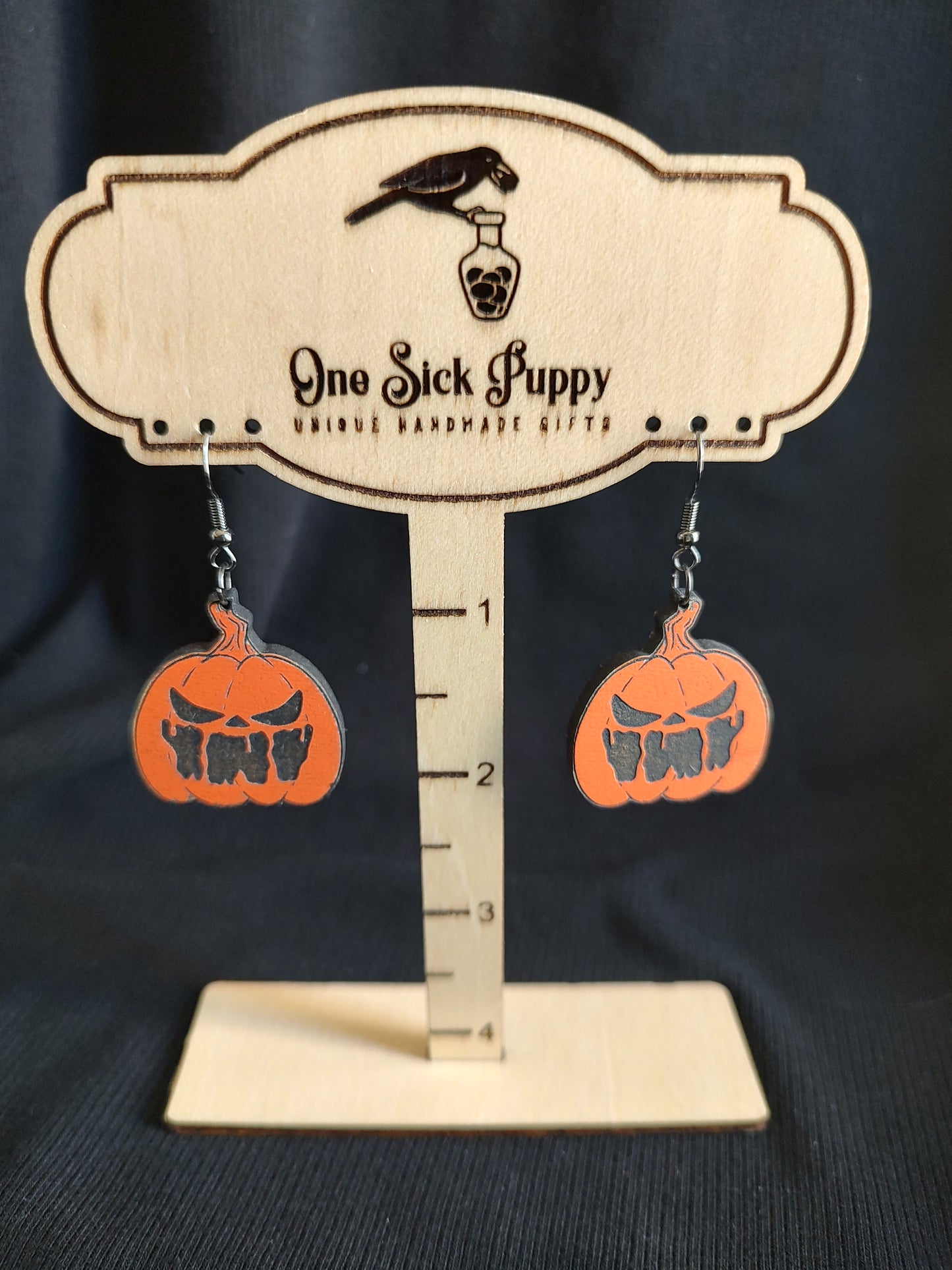 Jack-o- Lantern Dangle Earrings