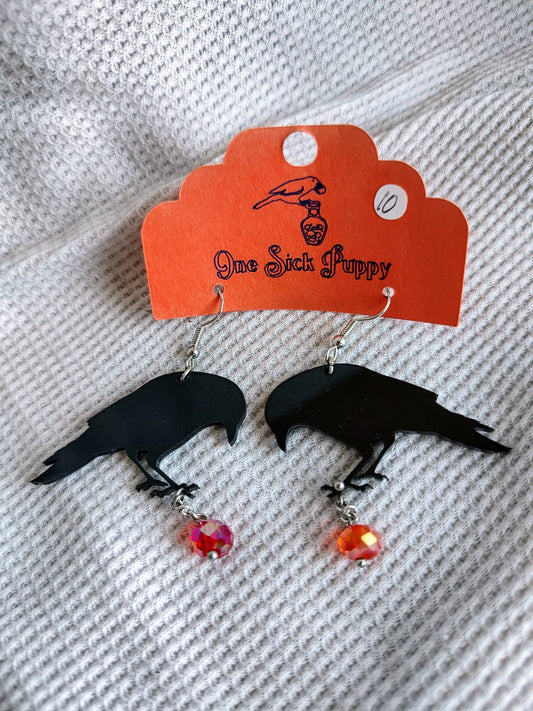Treasure Crow Earrings
