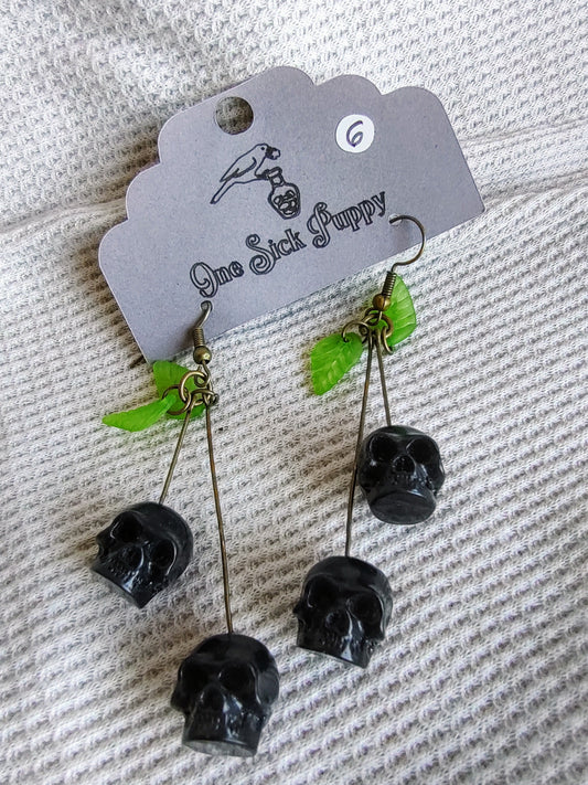 Cherry Skull Earrings