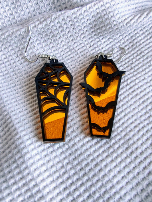 Coffin Dangle Earrings